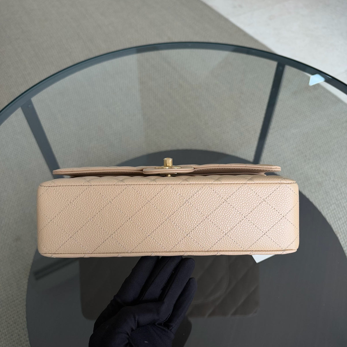 Chanel Classic Flap Medium - Caviar 25CM Quilted Caramel Gold Hardware Series 31
