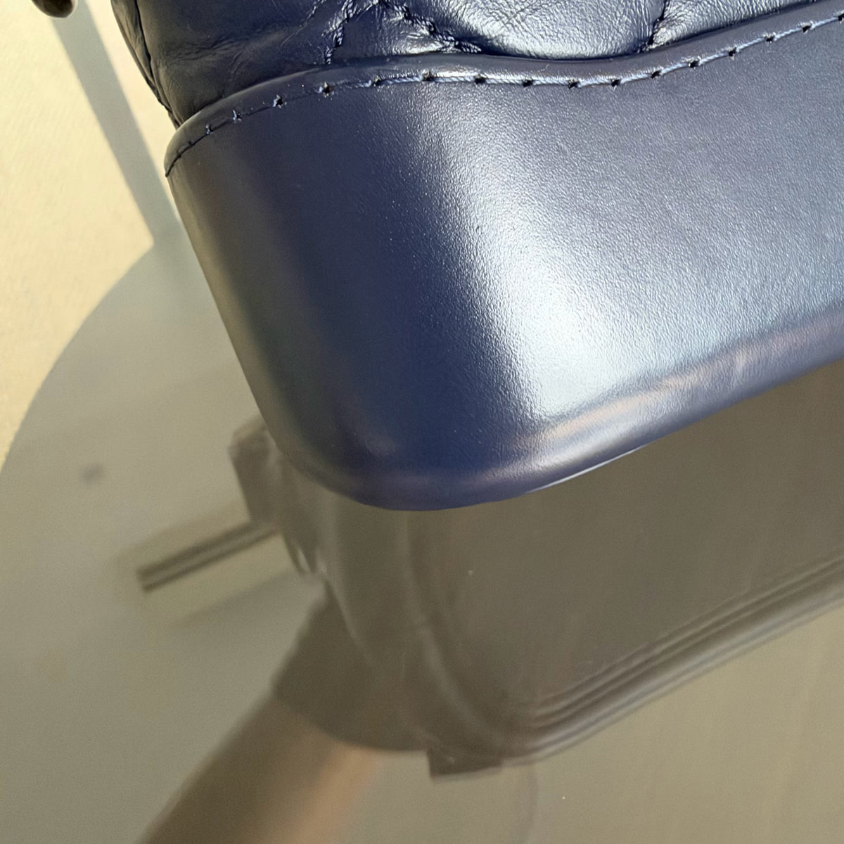 Chanel Gabrielle Small - Aged Calfskin Dark Blue Mixed Gold Hardware Series 26