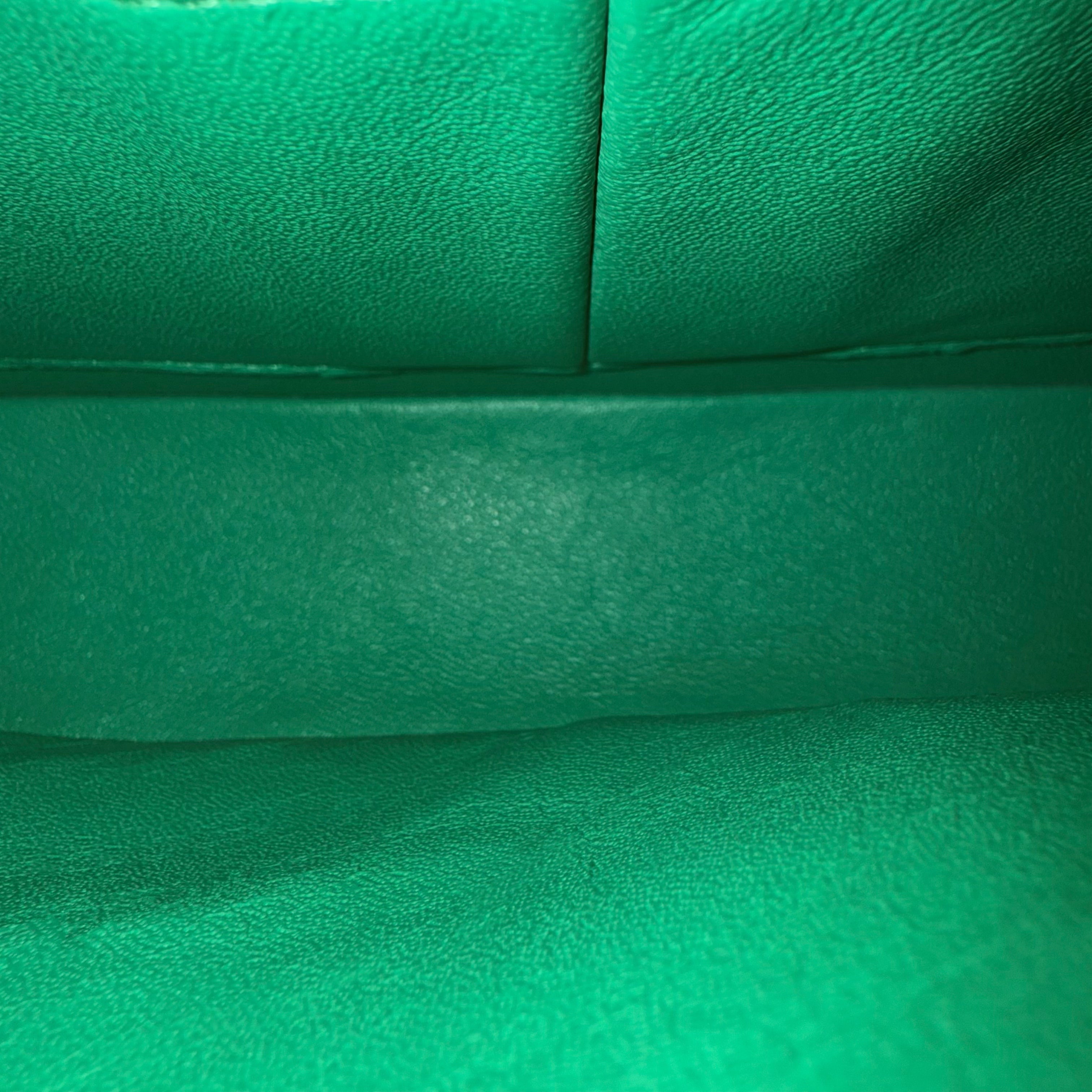 Chanel Classic Flap Medium - 25CM Quilted Lambskin Green Gold Hardware Series 18