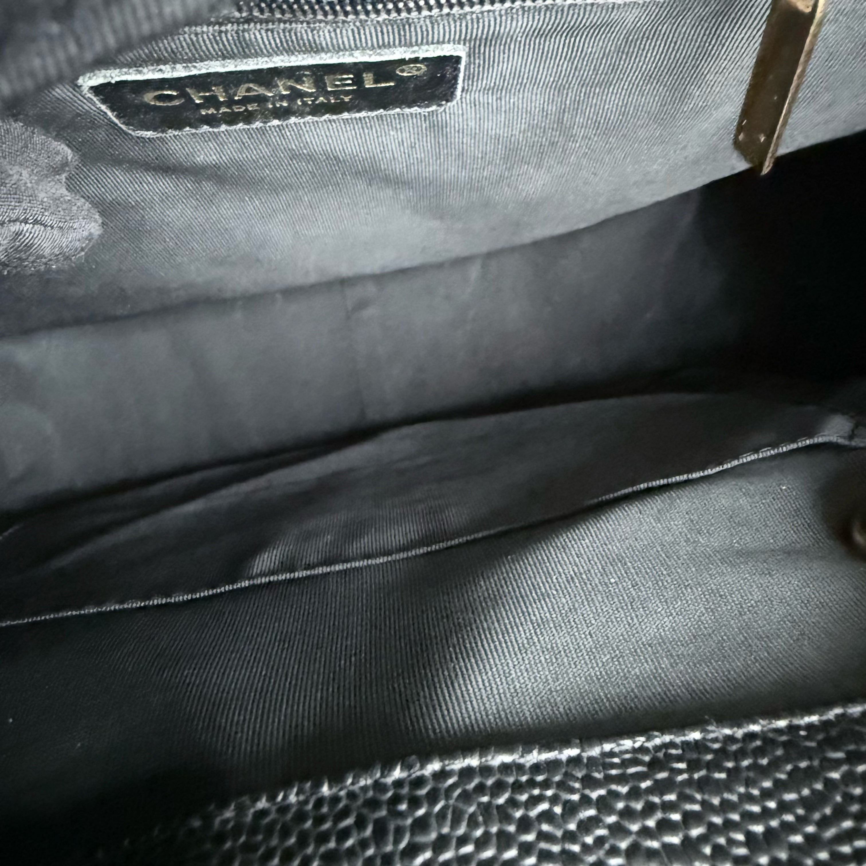 Chanel PST Petite Shopping Tote - Caviar Quilted Black Gold Hardware Series 8