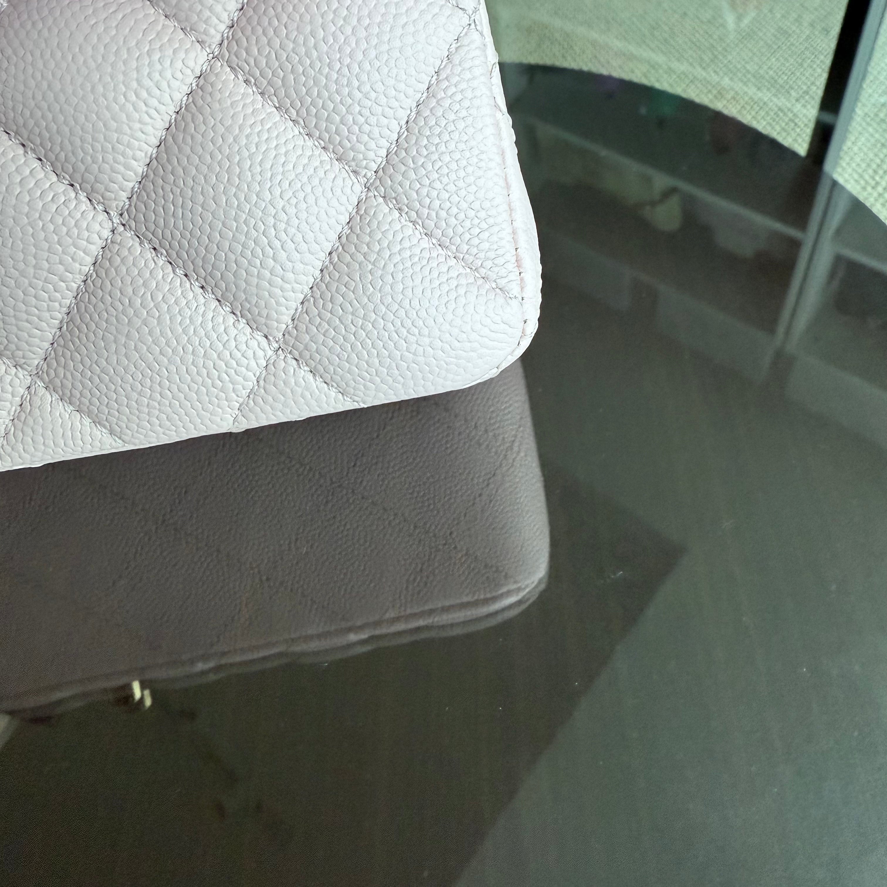 Chanel Classic Flap Small - Caviar 23CM Quilted Light Sakura Pink Gold Hardware Microchip