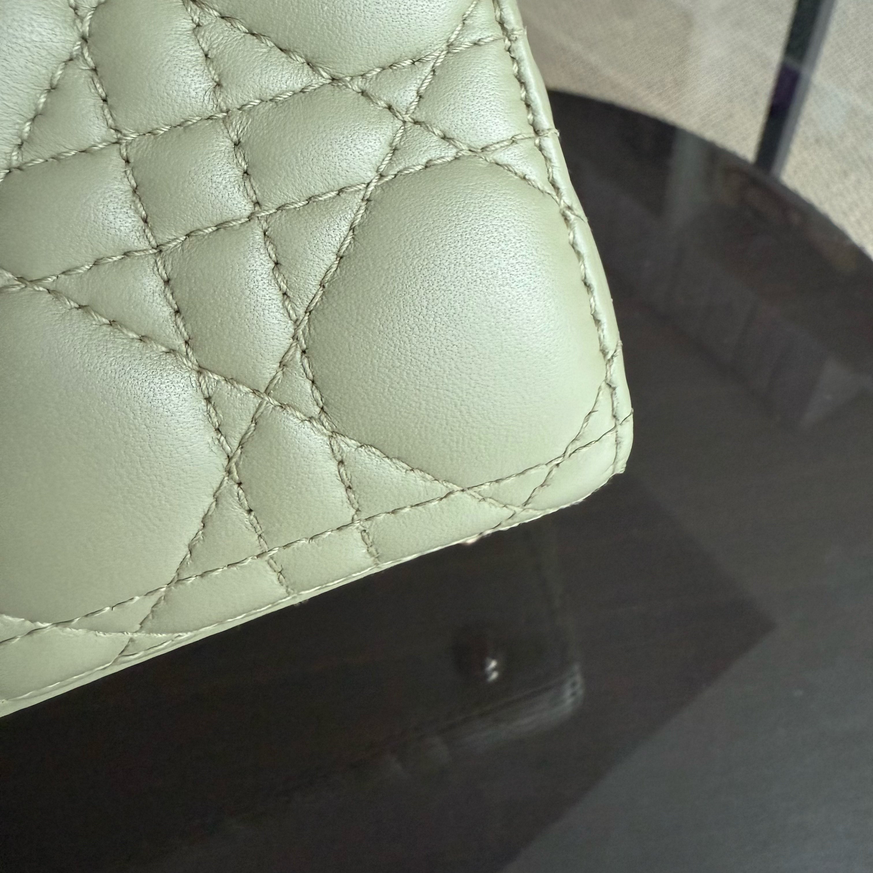 Dior Lady Small - Cannage Lambskin Mint Green Gold Hardware