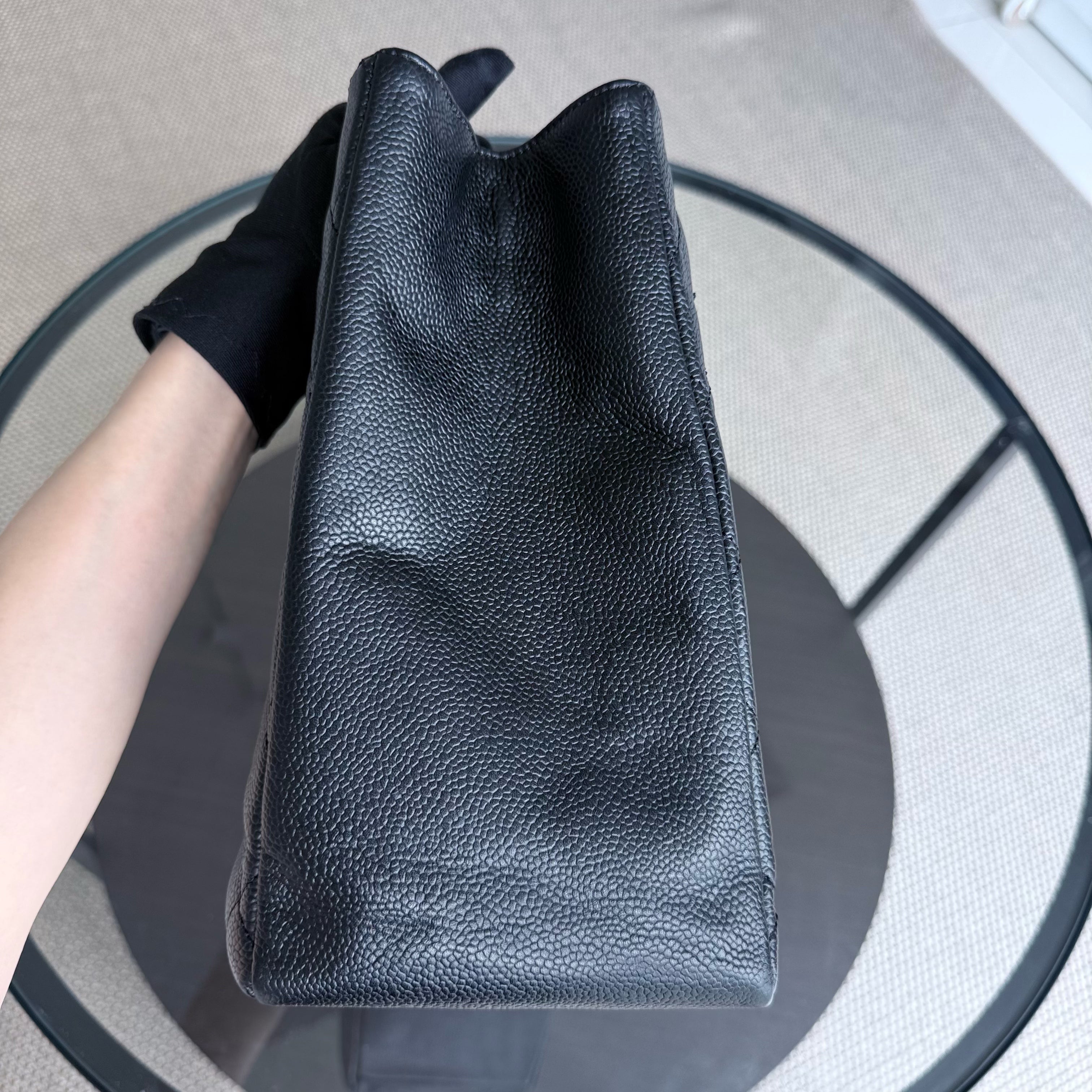 Chanel GST Grand Shopping Tote - Caviar Quilted Black Gold Hardware Series 11