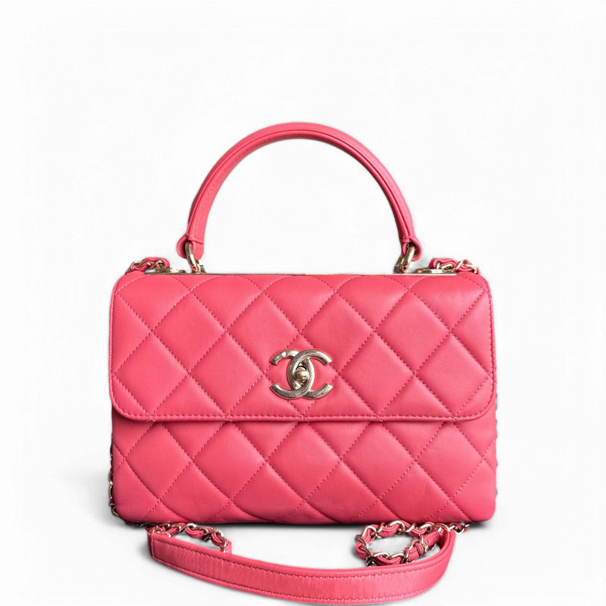 Chanel Trendy CC Small - Quilted Lambskin Pink Gold Hardware