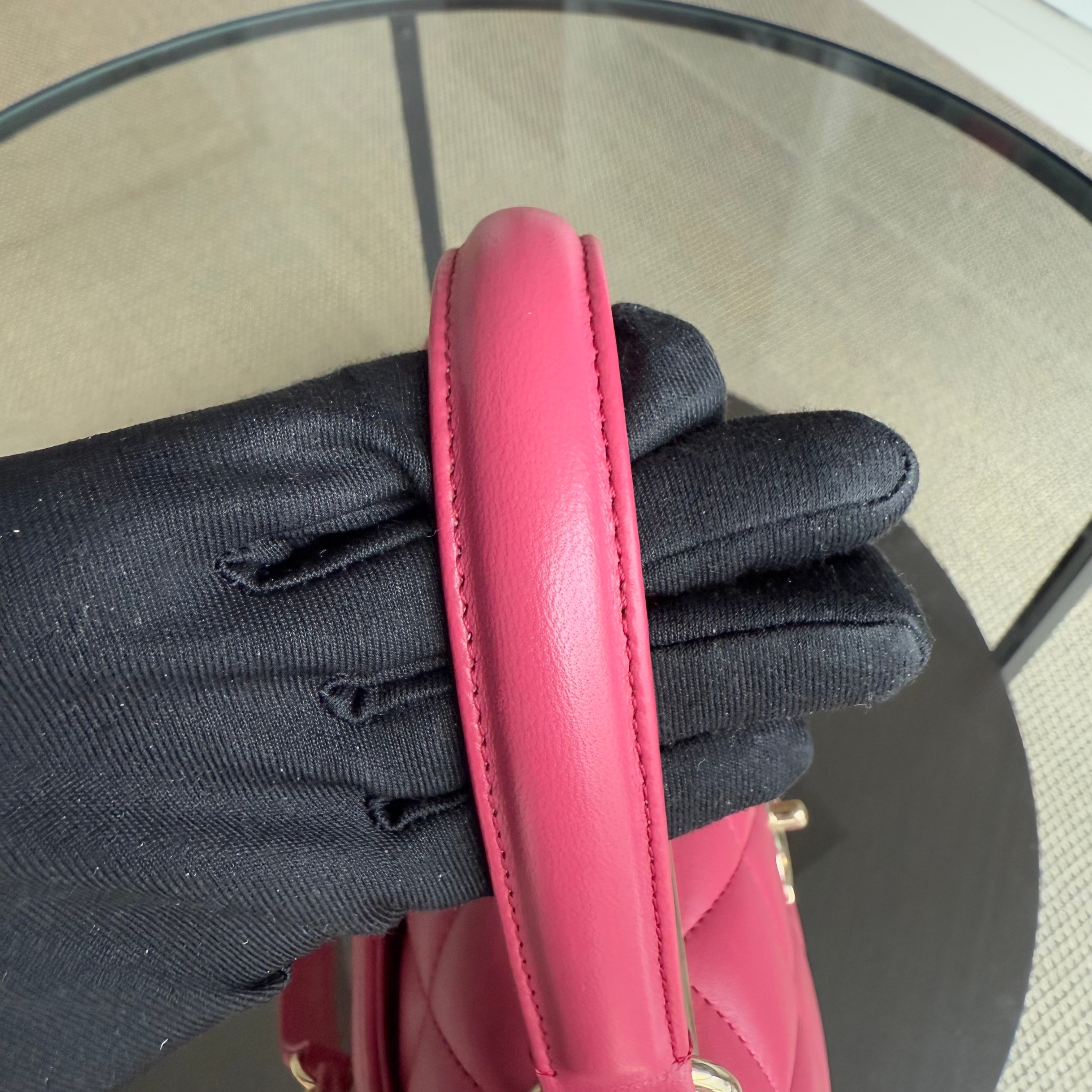 Chanel Trendy CC Small - Quilted Lambskin Hot Pink Gold Hardware Series 24
