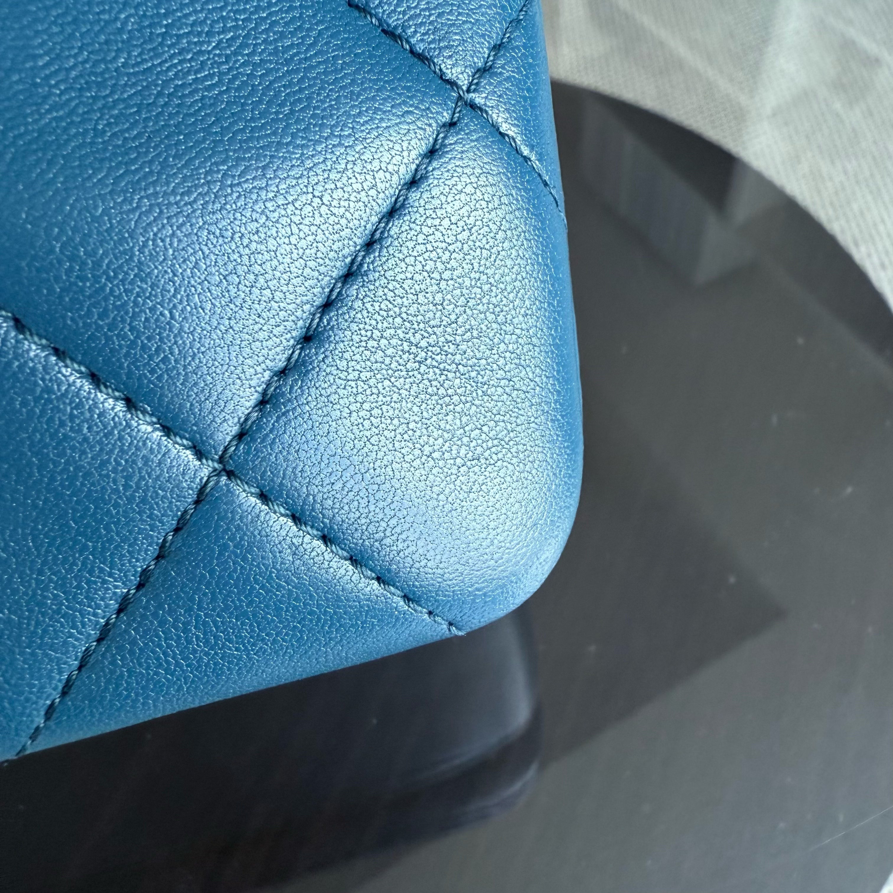 Chanel Trendy CC Small - Quilted Lambskin Blue Gold Hardware Series 24