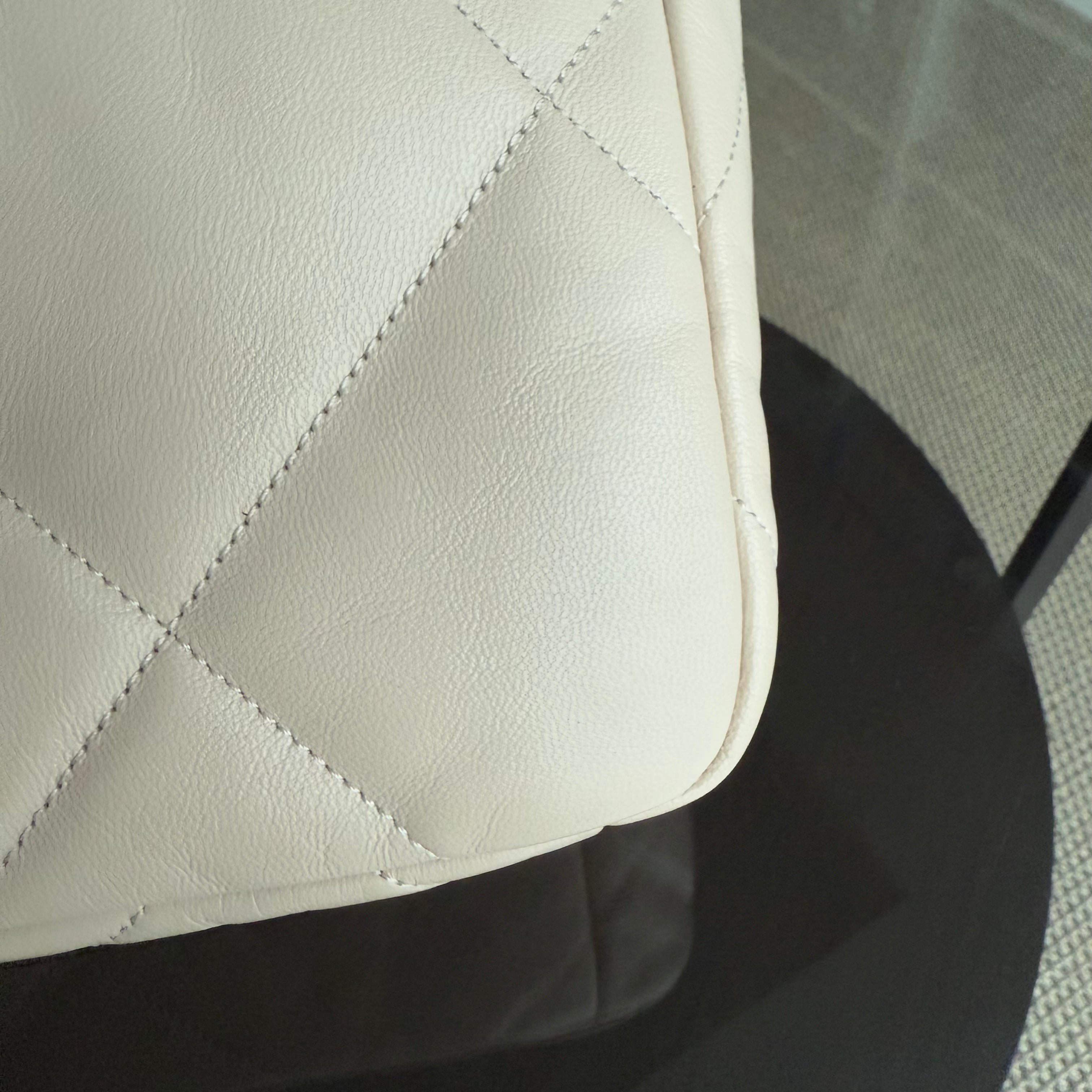 Chanel 19 Bag Small- C19 Quilted Goatskin Light Beige Cream Two-tone Hardware Series 30