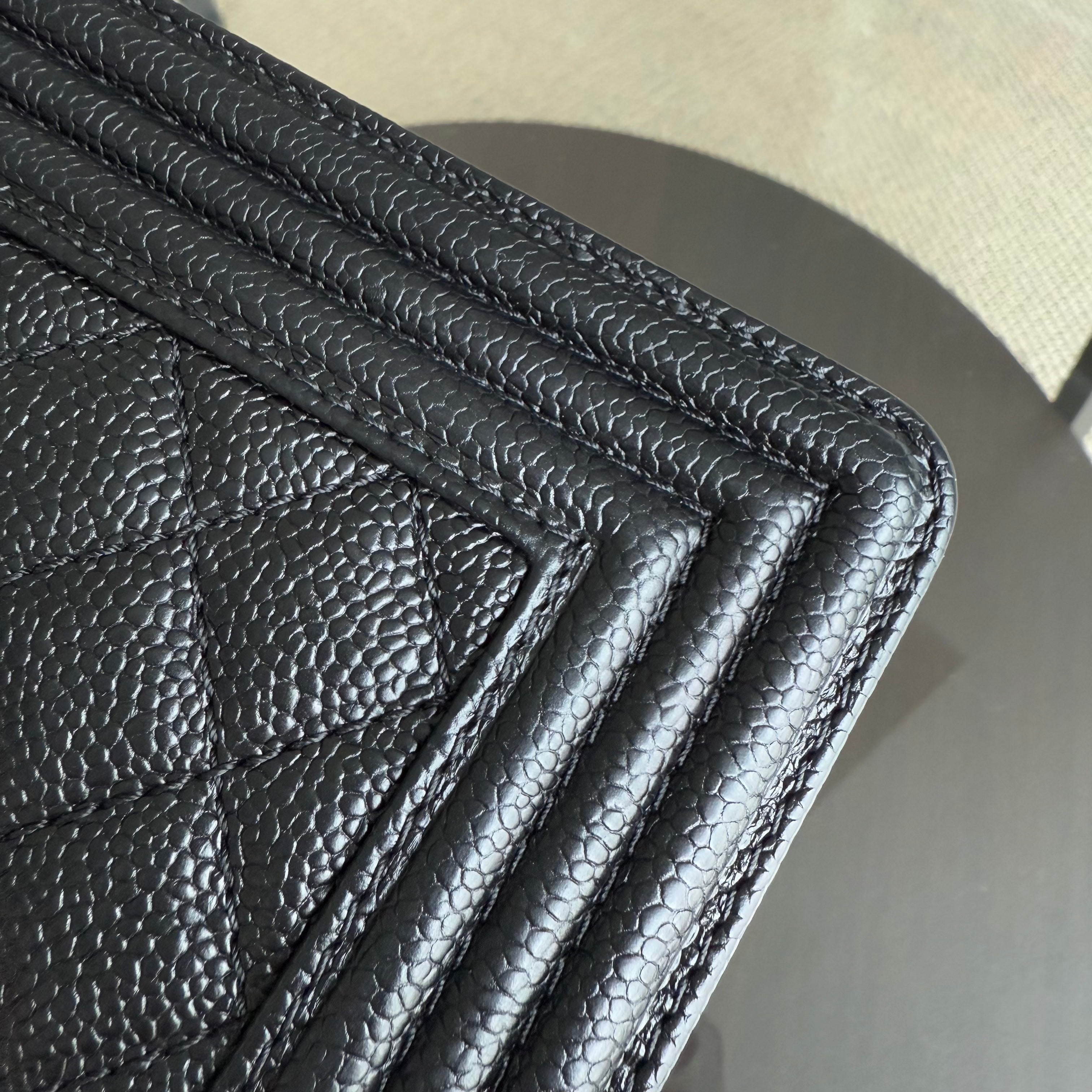 Chanel Boy Small - Caviar 20CM Quilted Black Ruthenium Silver Hardware Series 23