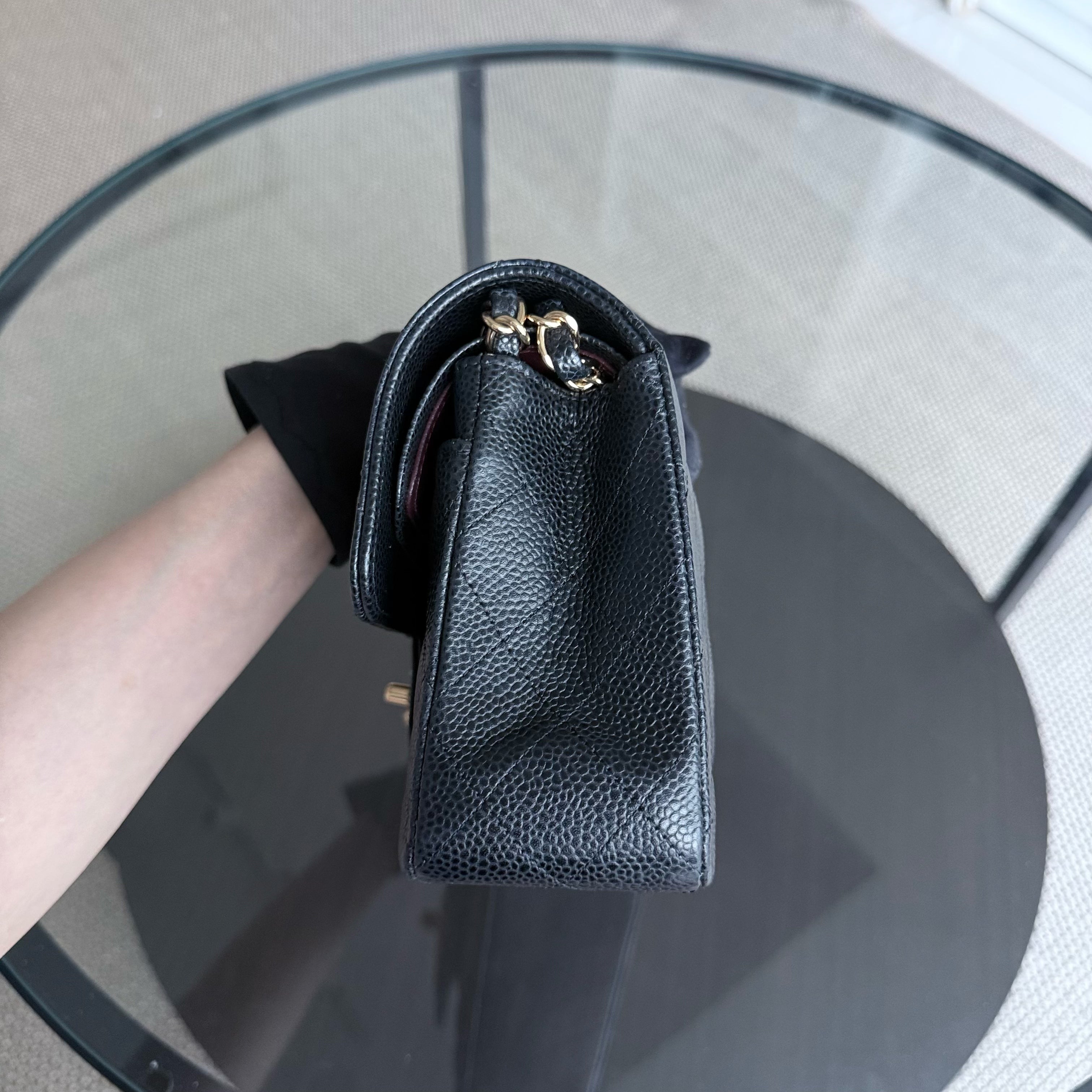 Chanel Classic Flap Small - Caviar 23CM Quilted Black Gold Hardware Series 30
