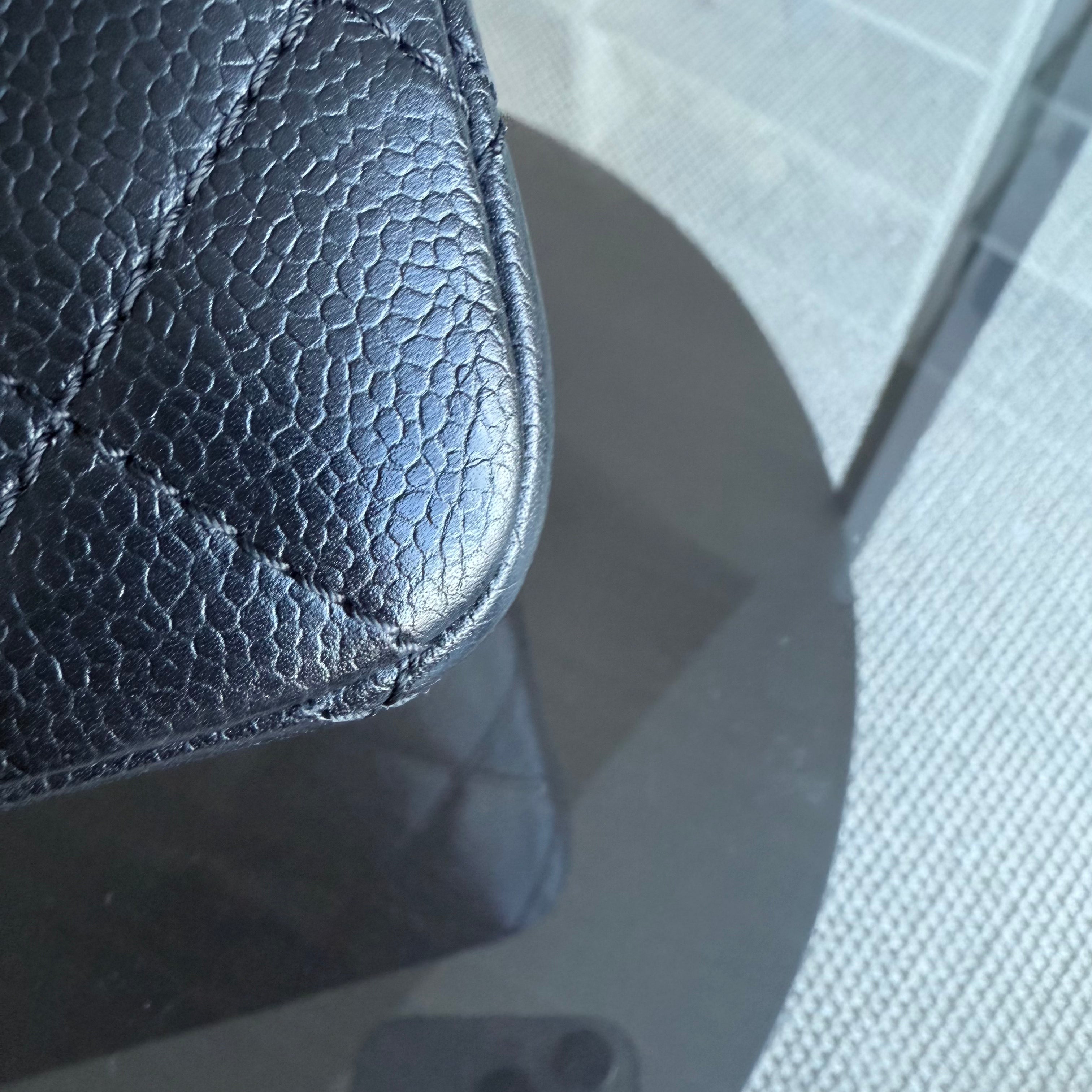 Chanel 2.55 Reissue 227 - Caviar Quilted Black Aged Gold Hardware Series 18