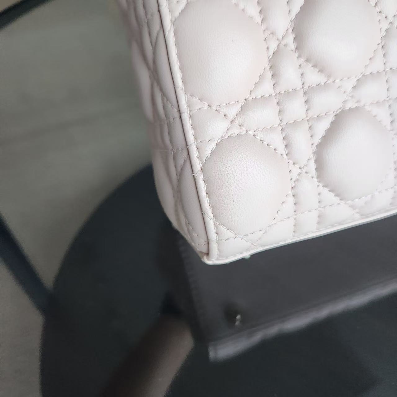 Dior Lady Small - Cannage Lambskin Light Blush Pink Gold Hardware