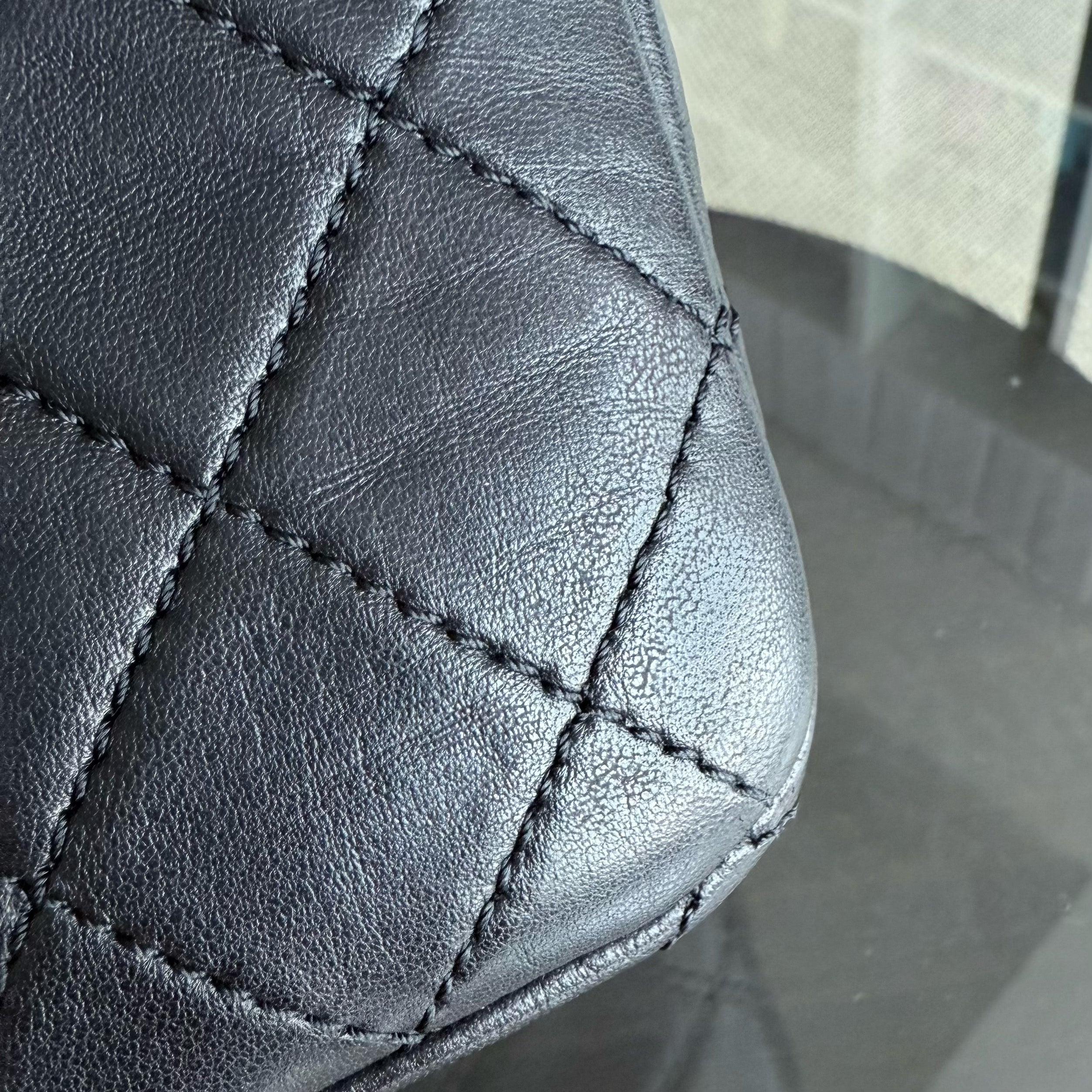 Chanel Seasonal Flap - 27CM Quilted Lambskin Black Gold Hardware Series 18