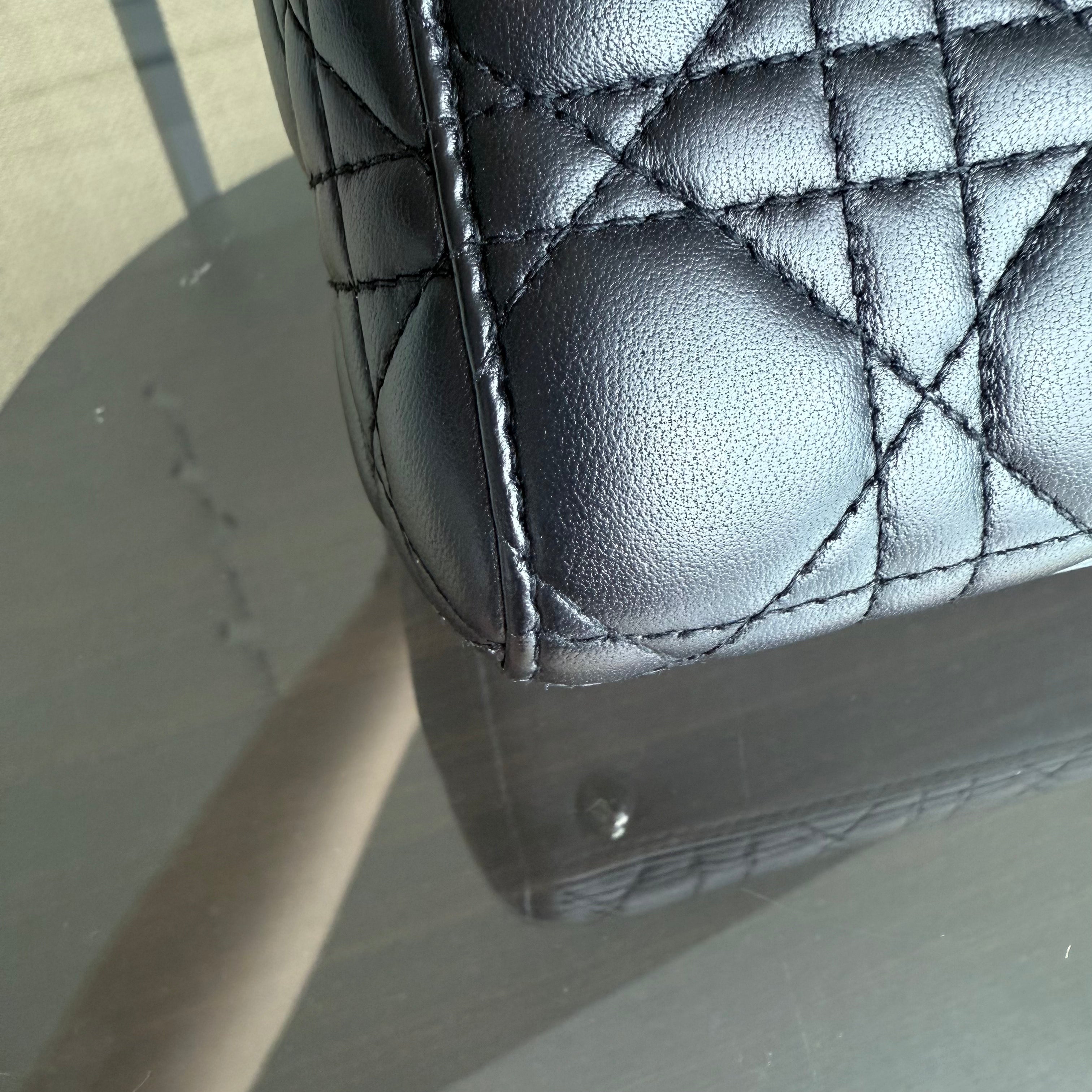 Dior Lady Small - Cannage Lambskin Black Silver Hardware