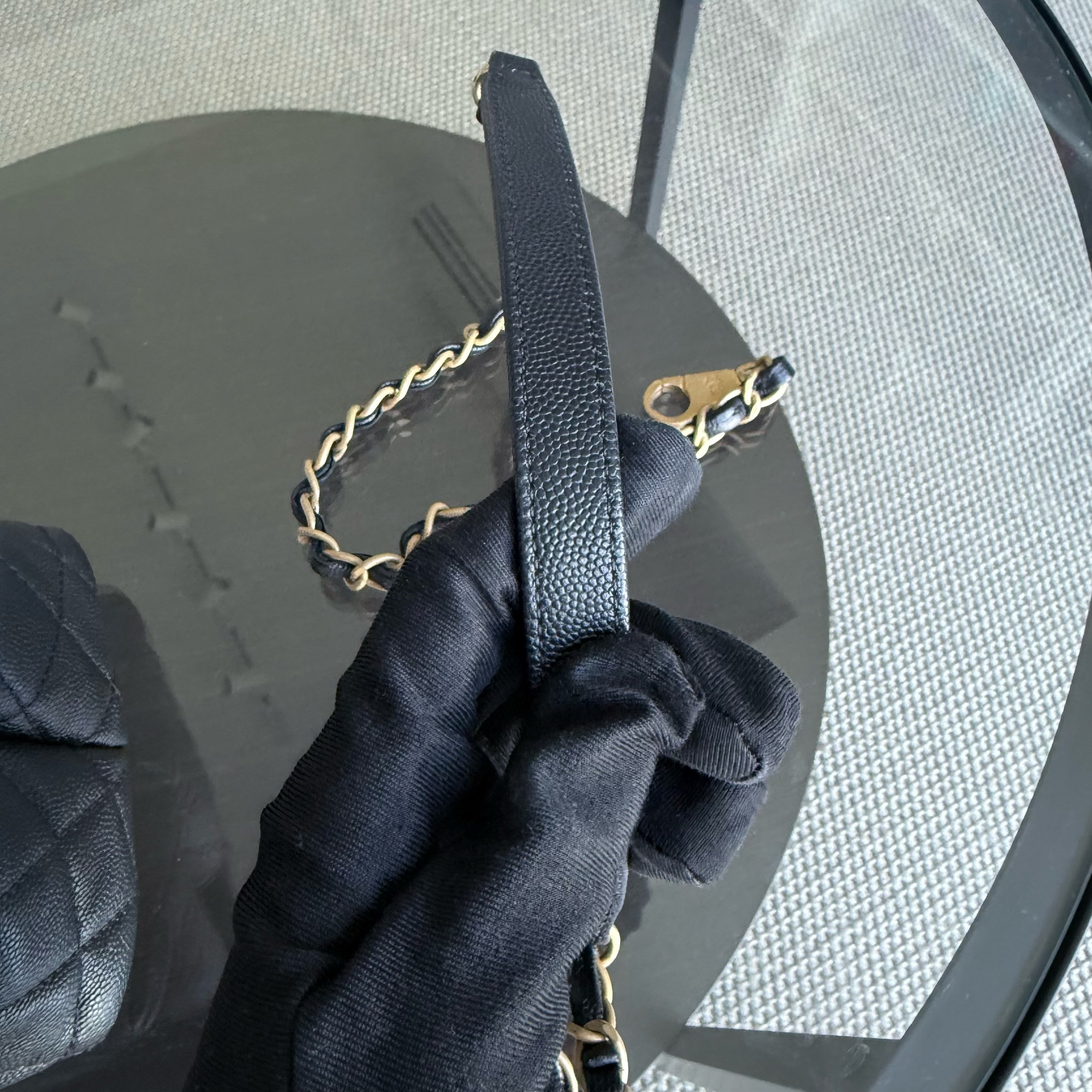 Chanel Coco Handle Medium - Caviar 29CM Quilted Black Gold Hardware Series 23