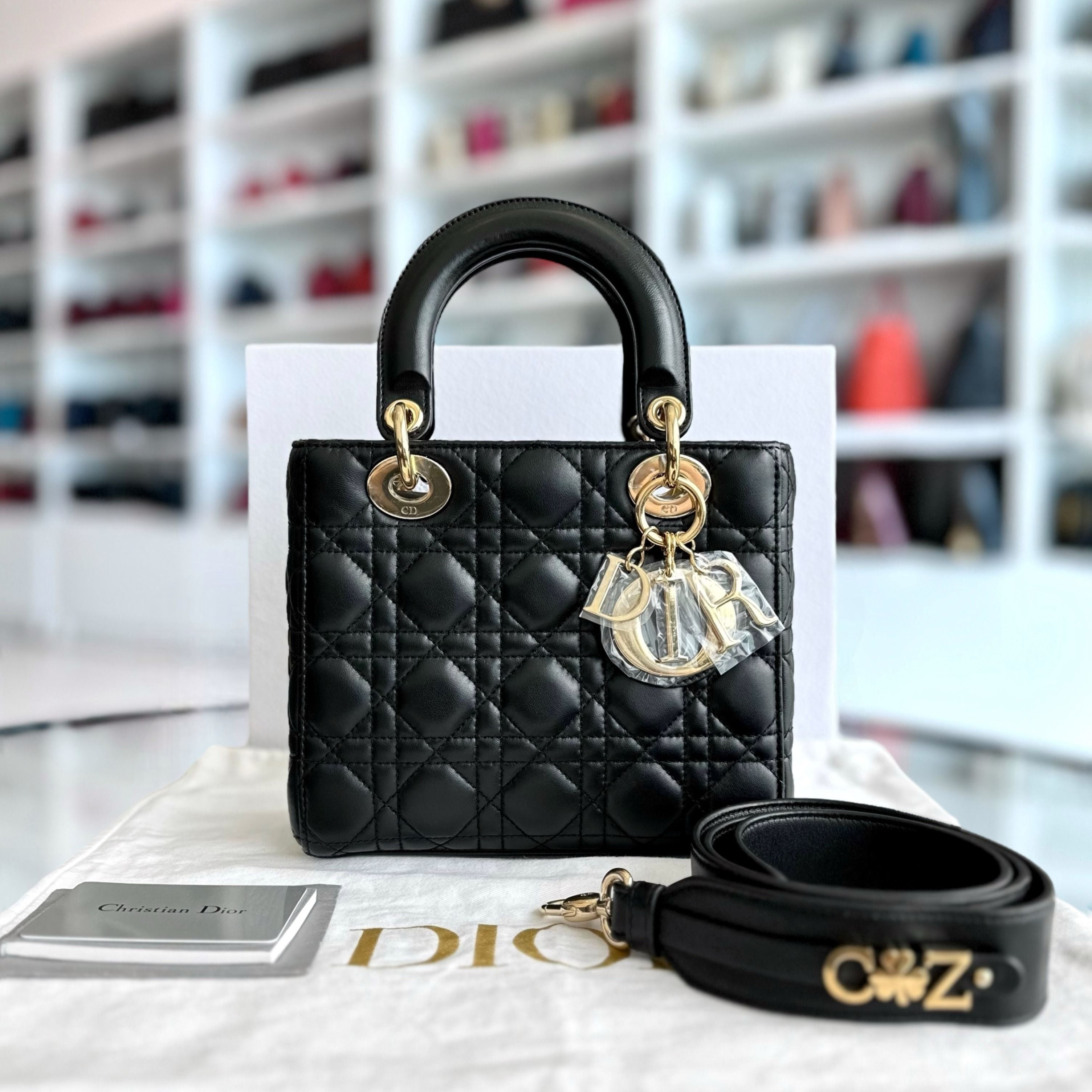 *ABC Strap* Dior Lady Small MyABC Cannage ABC Black GHW - Luxury Evermore