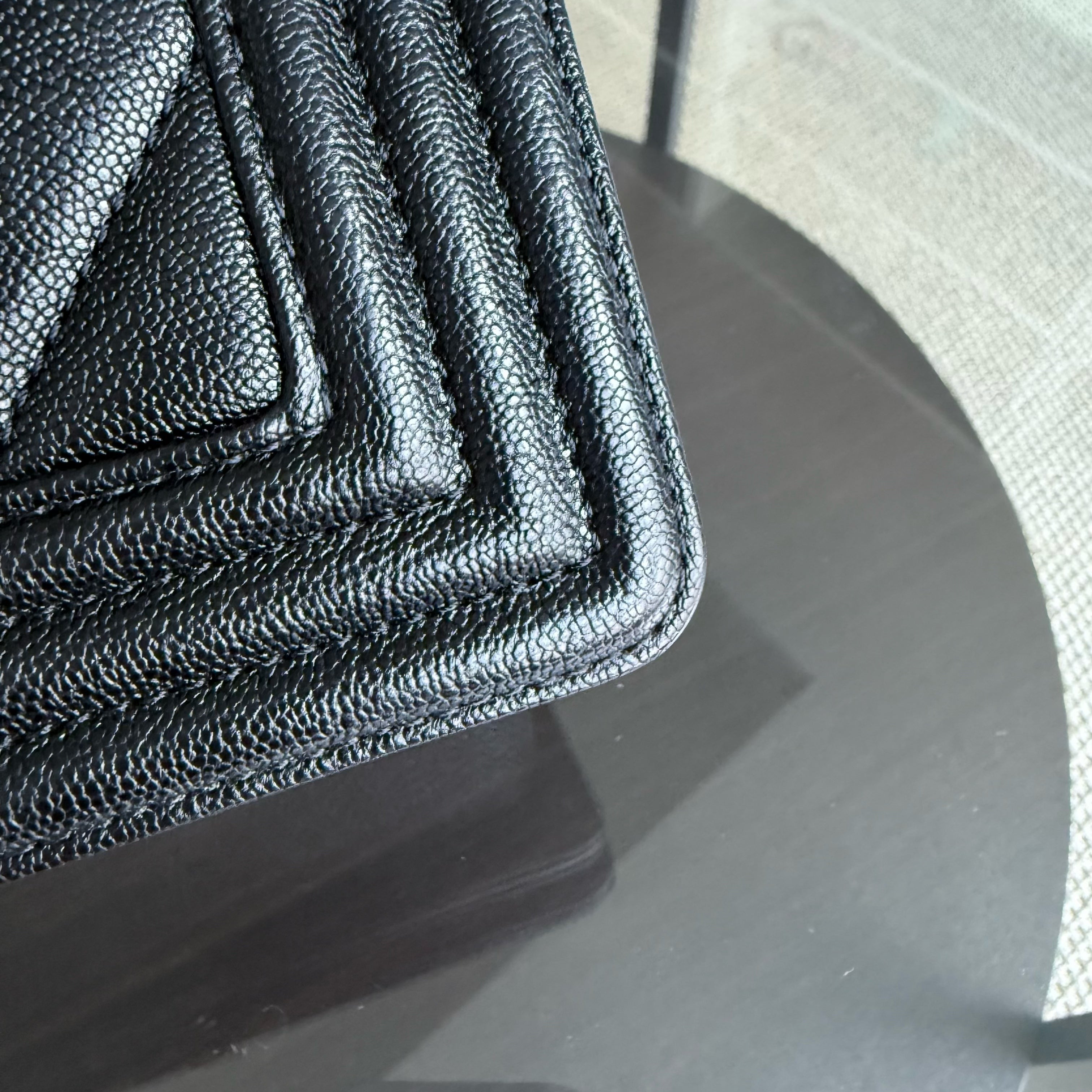Chanel Boy Small - Caviar 20CM Chevron Black Gold Hardware Series 27