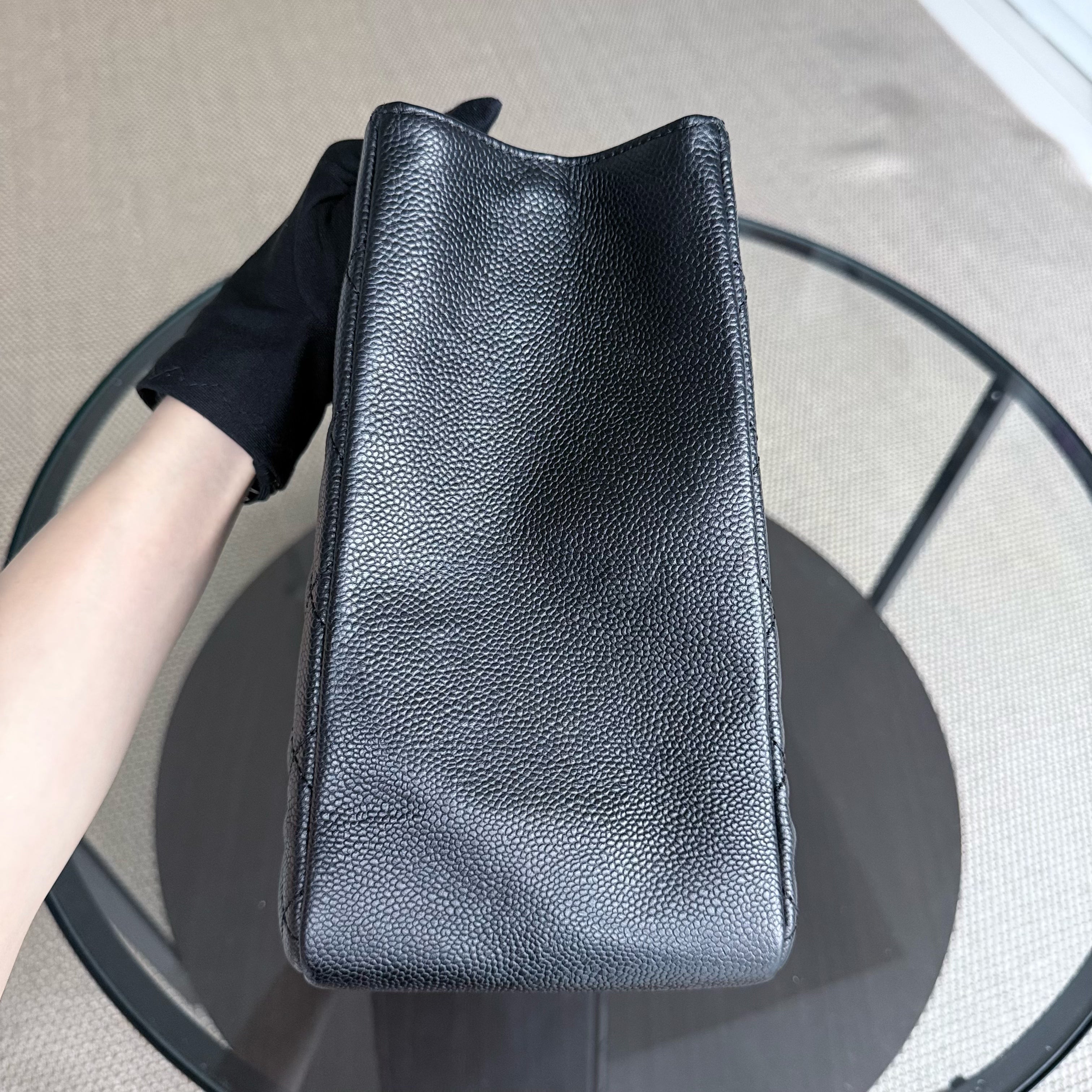 Chanel GST Grand Shopping Tote - Caviar Quilted Black Gold Hardware Series 14