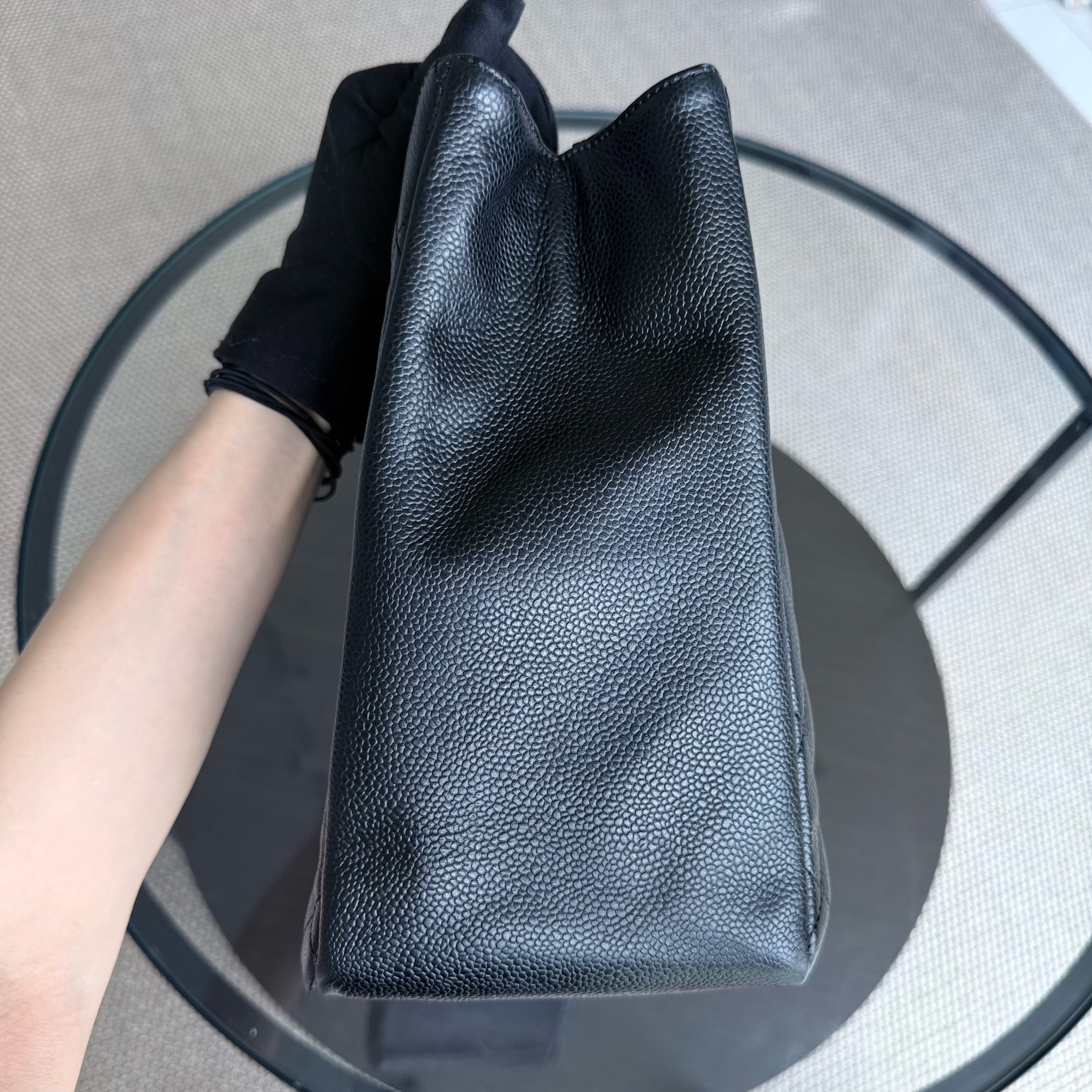 Chanel GST Grand Shopping Tote - Caviar Quilted Black Gold Hardware Series 11