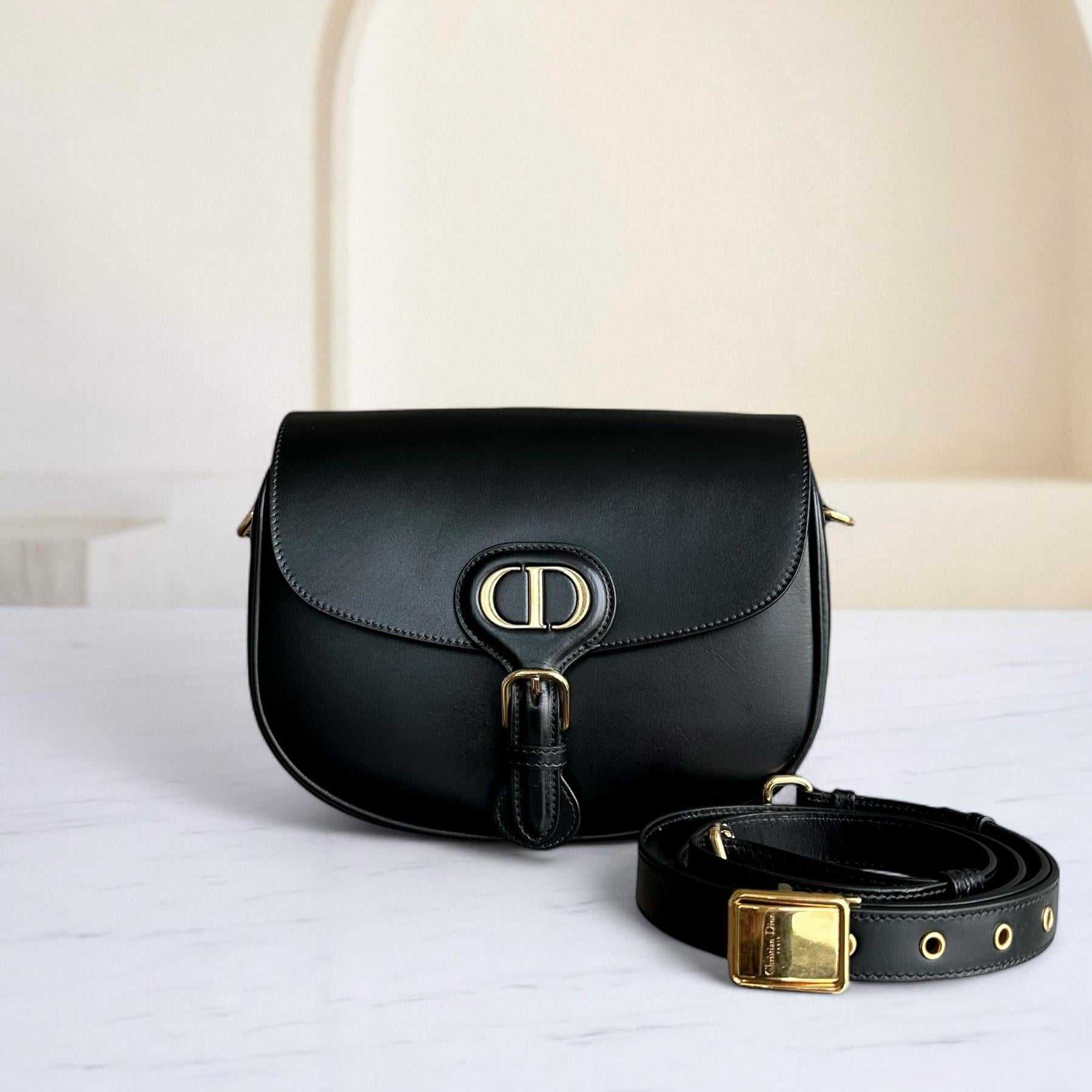 Dior Bobby Medium - Smooth Calfskin Black Gold Hardware