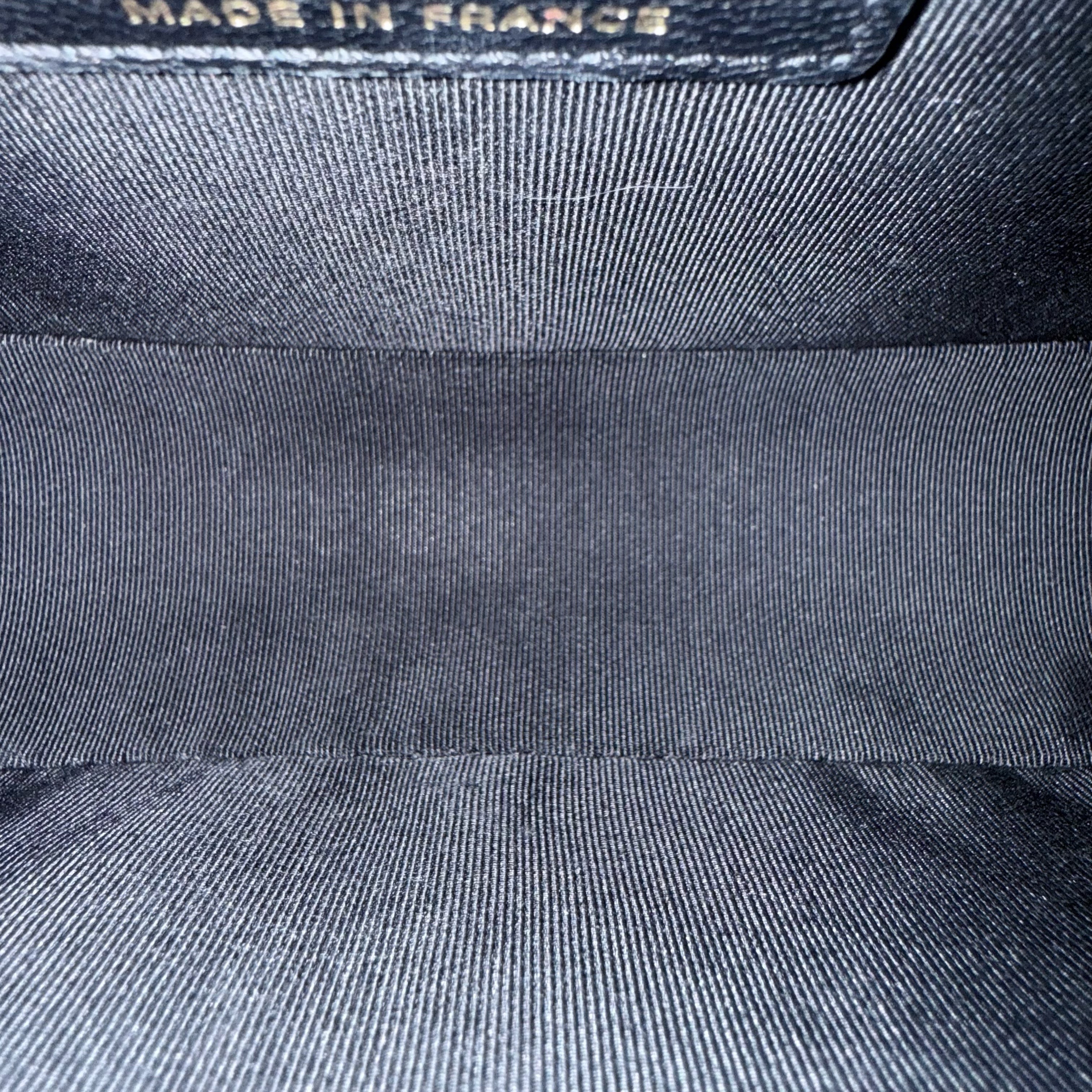 Chanel Boy Medium - Caviar 25CM Chevron Black Gold Hardware