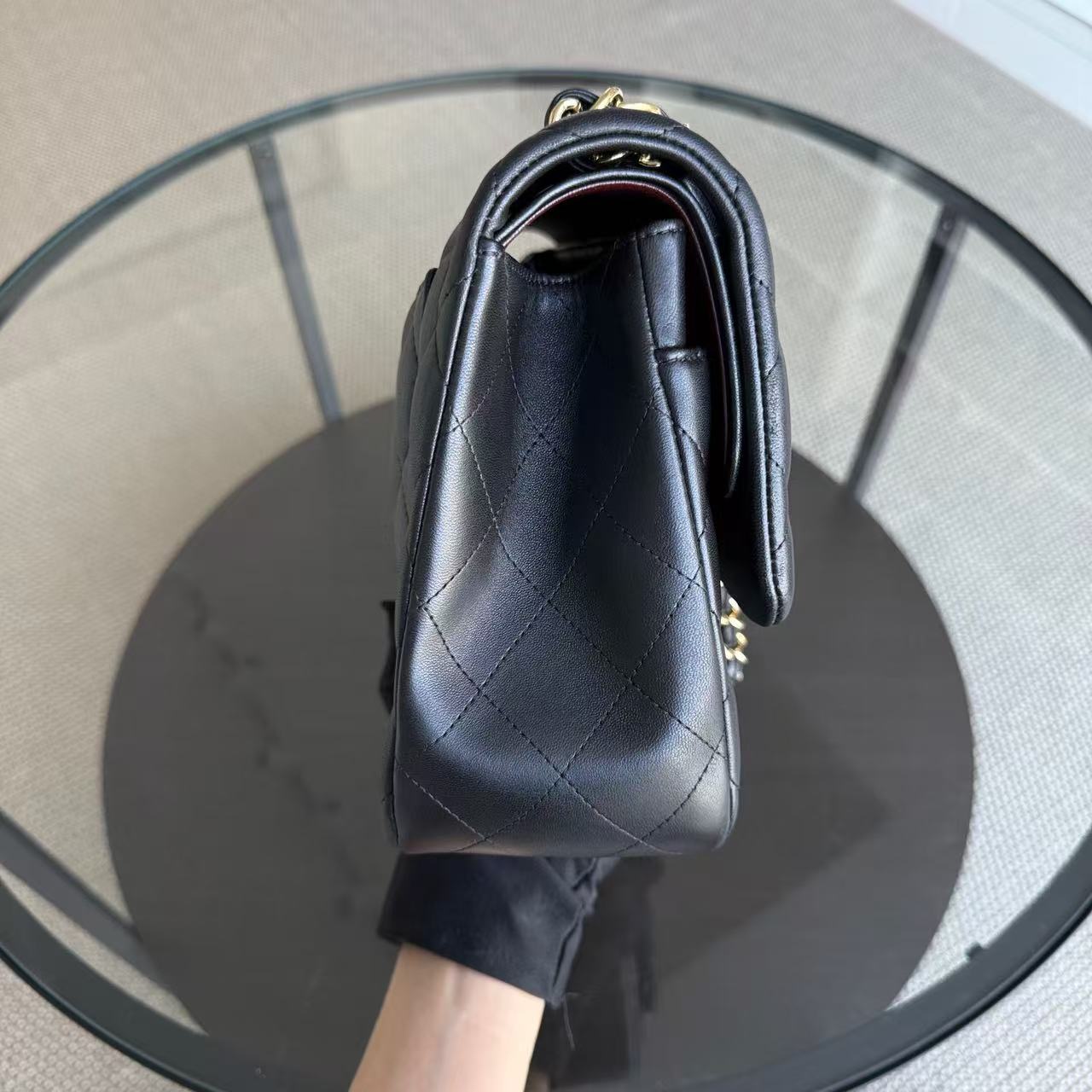 Chanel Classic Flap Jumbo - Double Flap 30CM Lambskin Quilted Black Gold Hardware