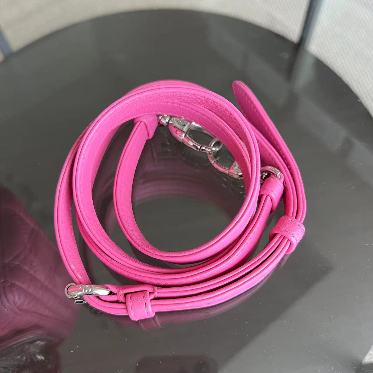 *Adjustable Strap* Dior Lady Mini Cannage Lambskin Barbie Pink Silver Hardware - Luxury Evermore