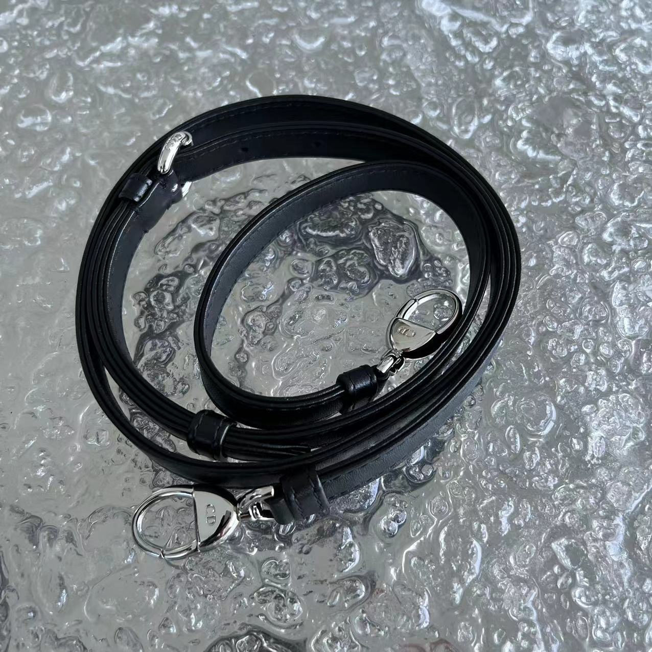 *Adjustable Strap* Dior Lady Mini Cannage Lambskin Black Silver Hardware - Luxury Evermore