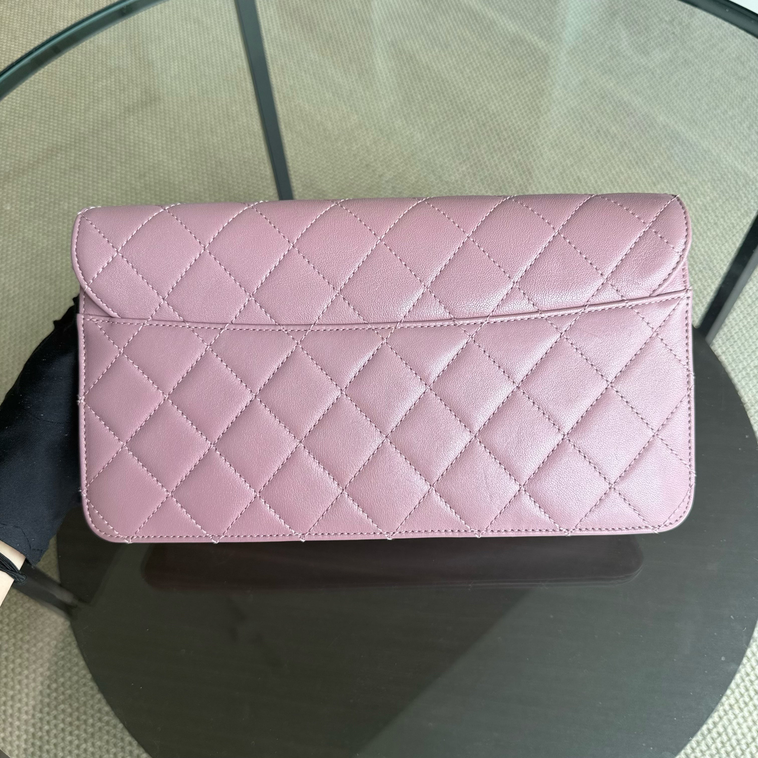 Chanel Beauty Lock Flap - 28CM Quilted Sheetskin Pink Gold Hardware Series 22
