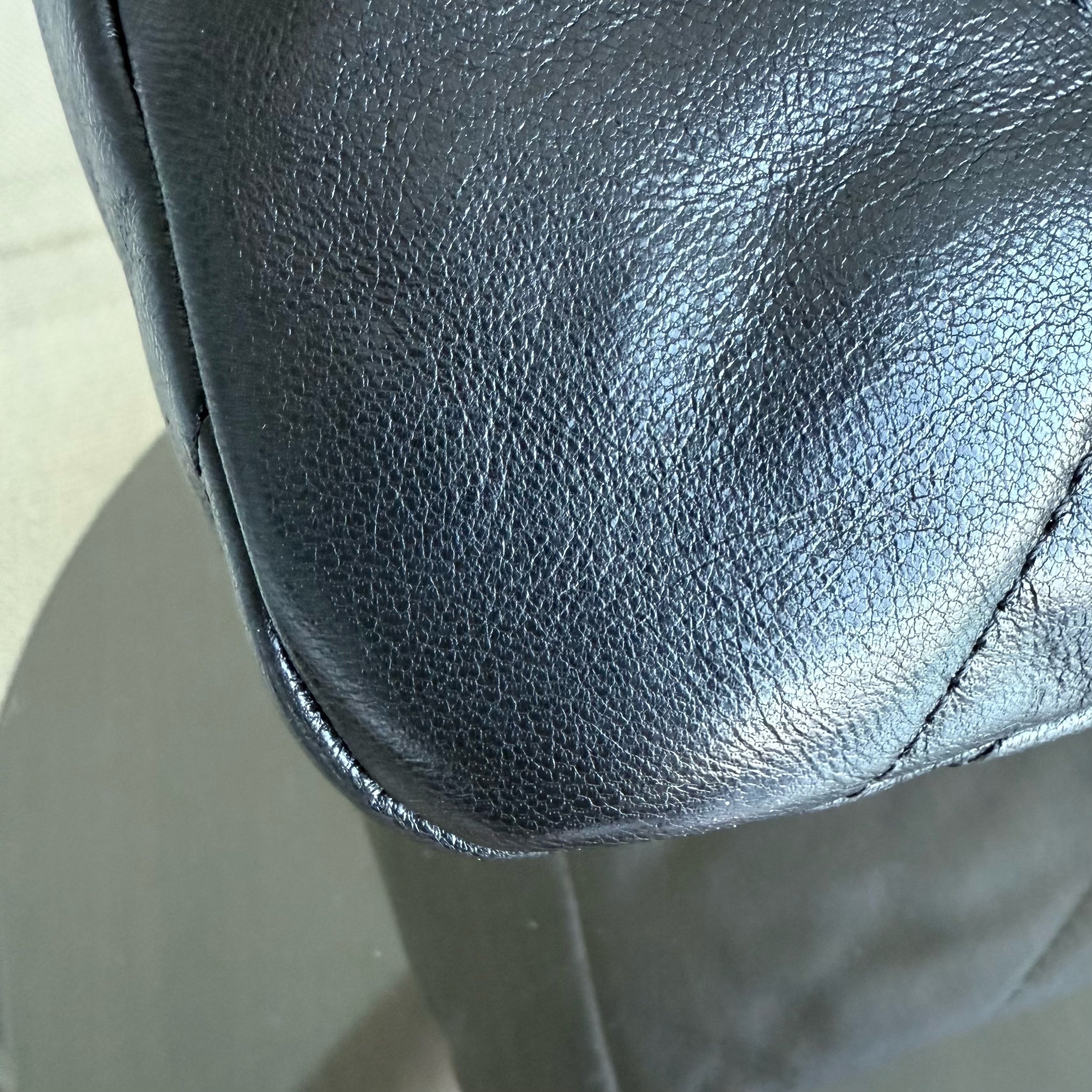 Chanel 19Bag C19 Small - Quilted Goatskin Black Gold Two-tone Hardware Series 30