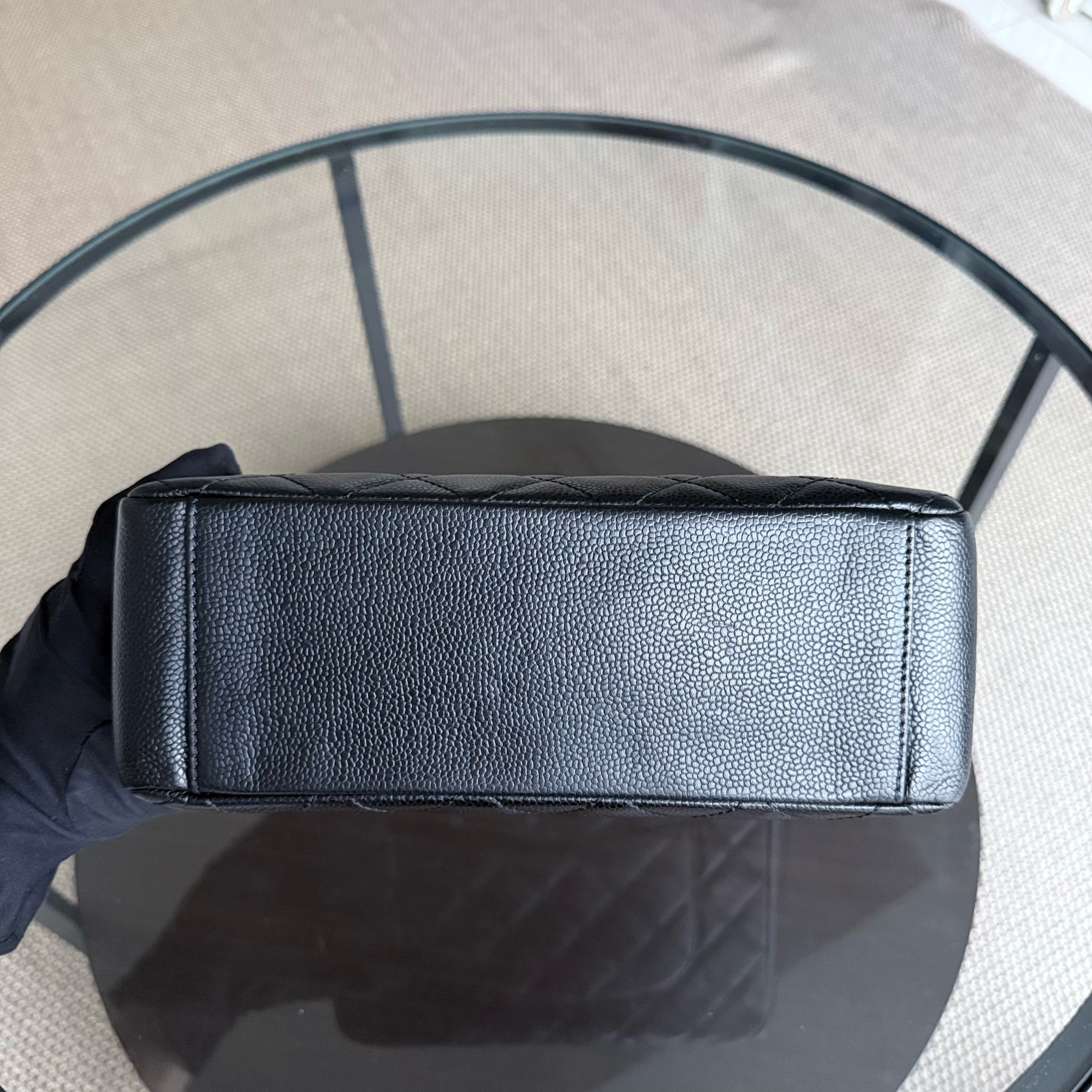 Chanel PST Petite Shopping Tote - Caviar Quilted Grained Calfskin Black Gold Hardware Series 11