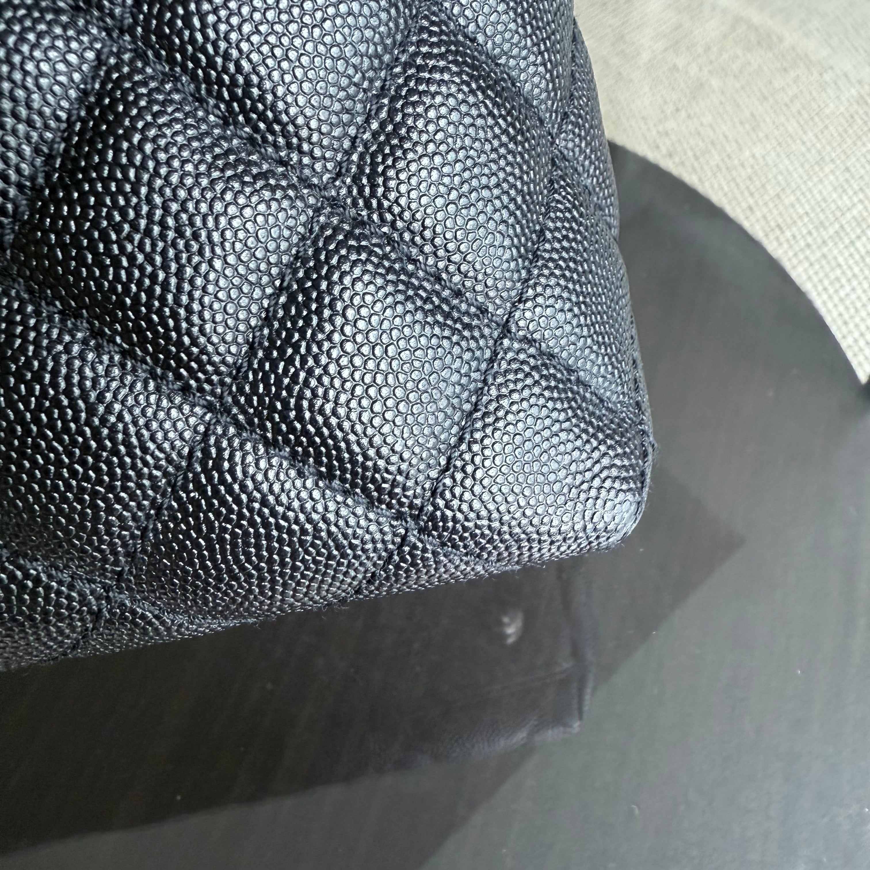 Chanel Coco Handle Large - Caviar 34CM Quilted Black Ruthenium Silver Hardware Series 23