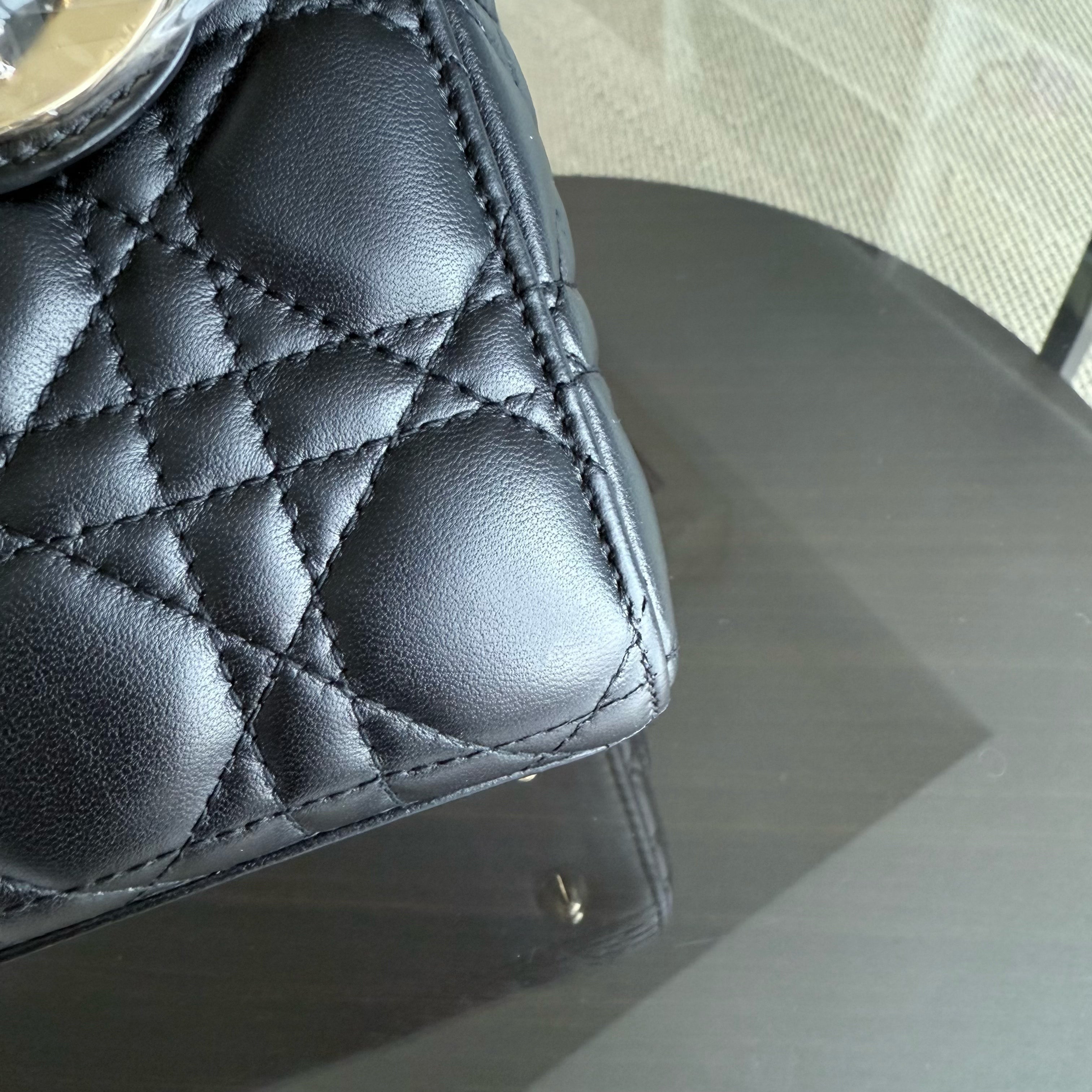 Dior Lady Small - Cannage Lambskin Black Gold Hardware