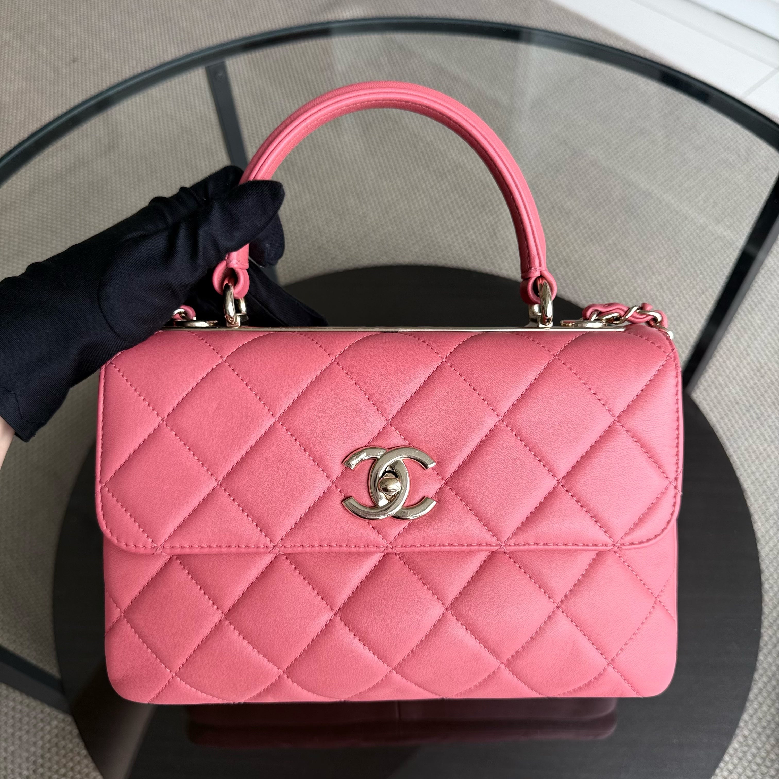 Chanel Trendy CC Small - Quilted Lambskin Pink Gold Hardware