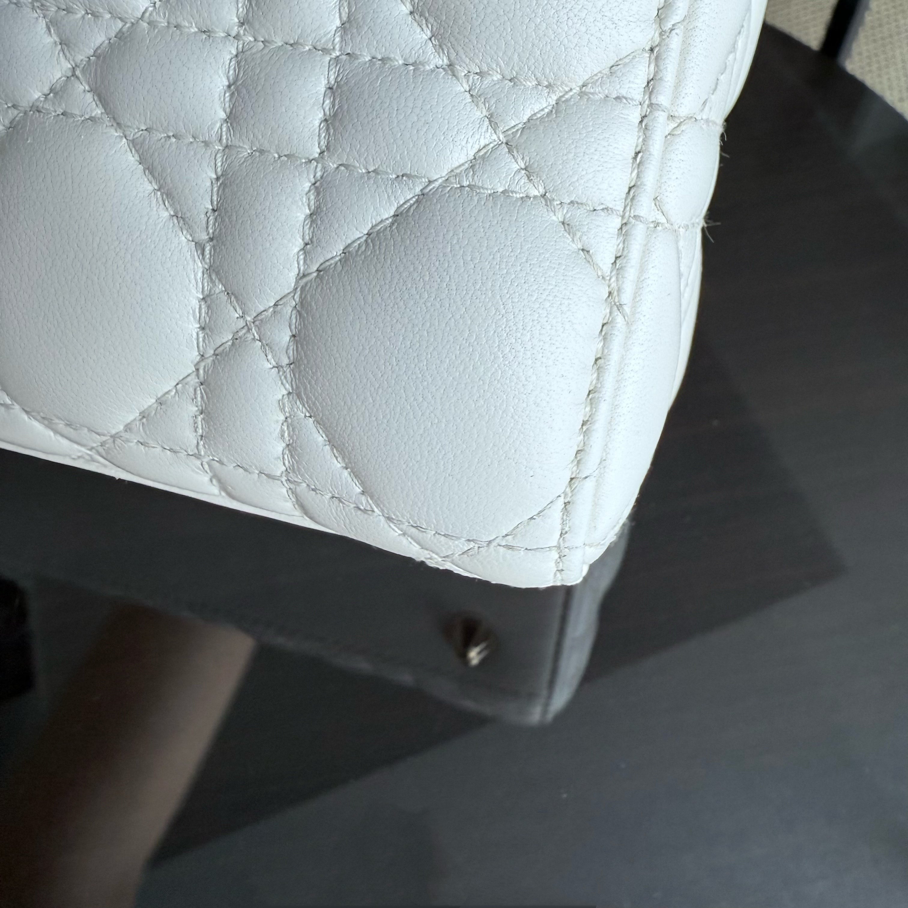 Dior Lady Small MyABC - Cannage Lambskin White Gold Hardware ABC