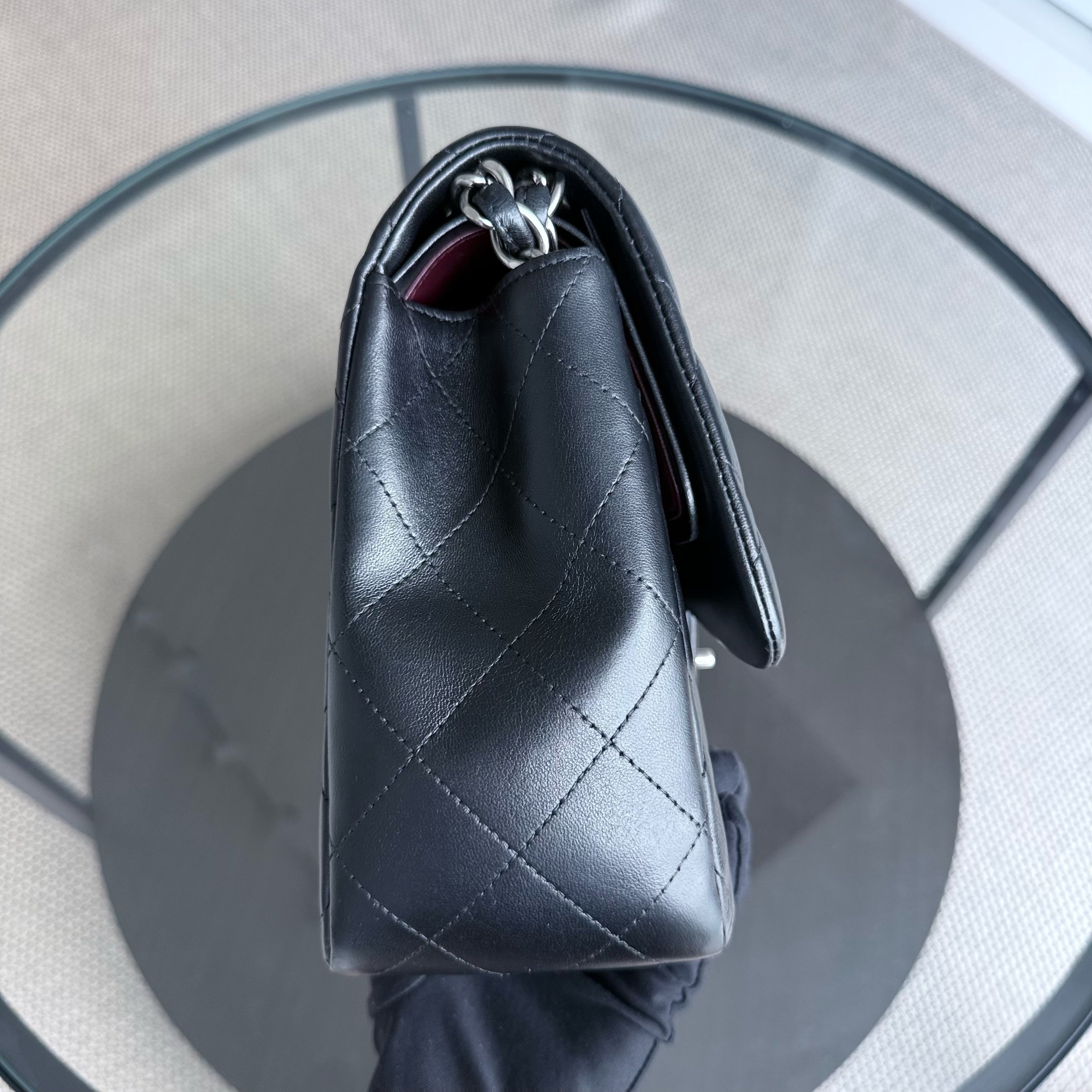 Chanel Classic Flap Jumbo - Double Flap 30CM Quilted Black Silver Hardware Series 19