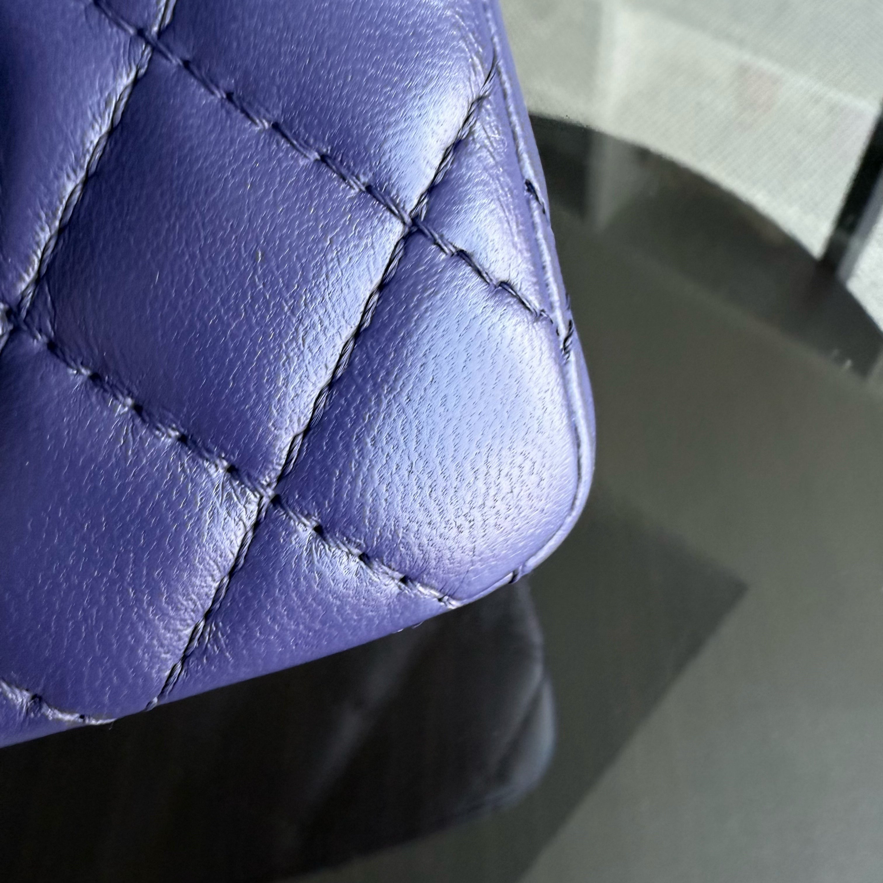 Chanel 2.55 Reissue 225 Small - 24CM Quilted Lambskin Dark Purple Series 14