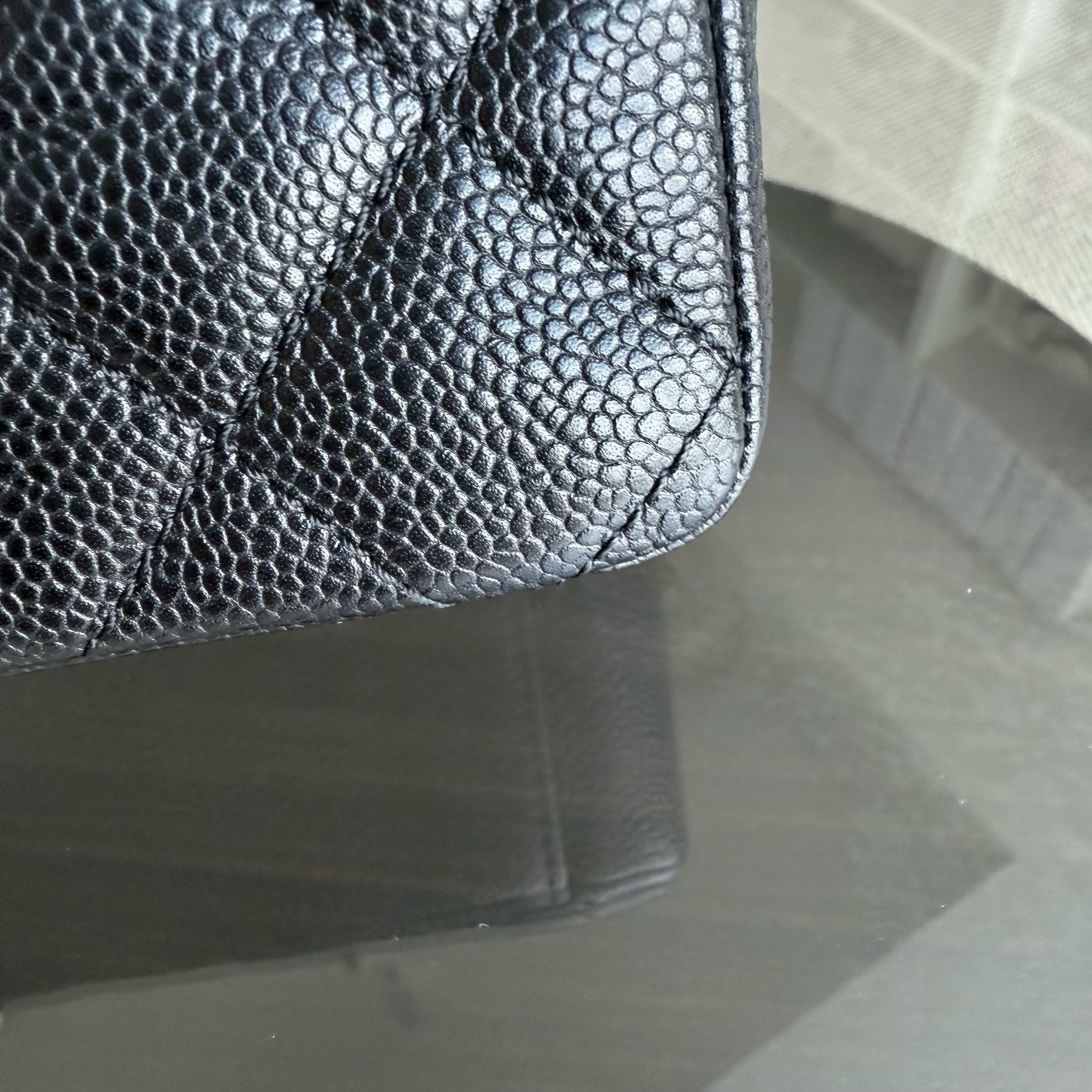 Chanel PST Petite Shopping Tote - Caviar Quilted Black Gold Hardware Series 12