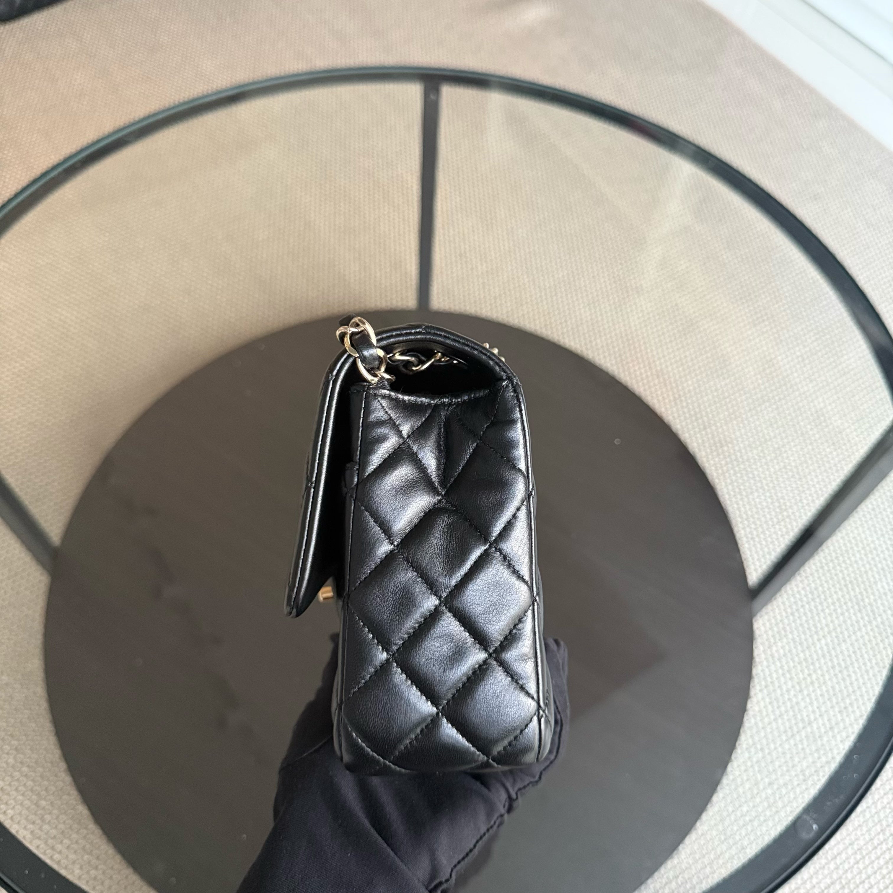 Chanel Classic Flap Seasonal - Valentines Special Edition 25CM Quilted Lambskin Black Gold Hardware Series 19