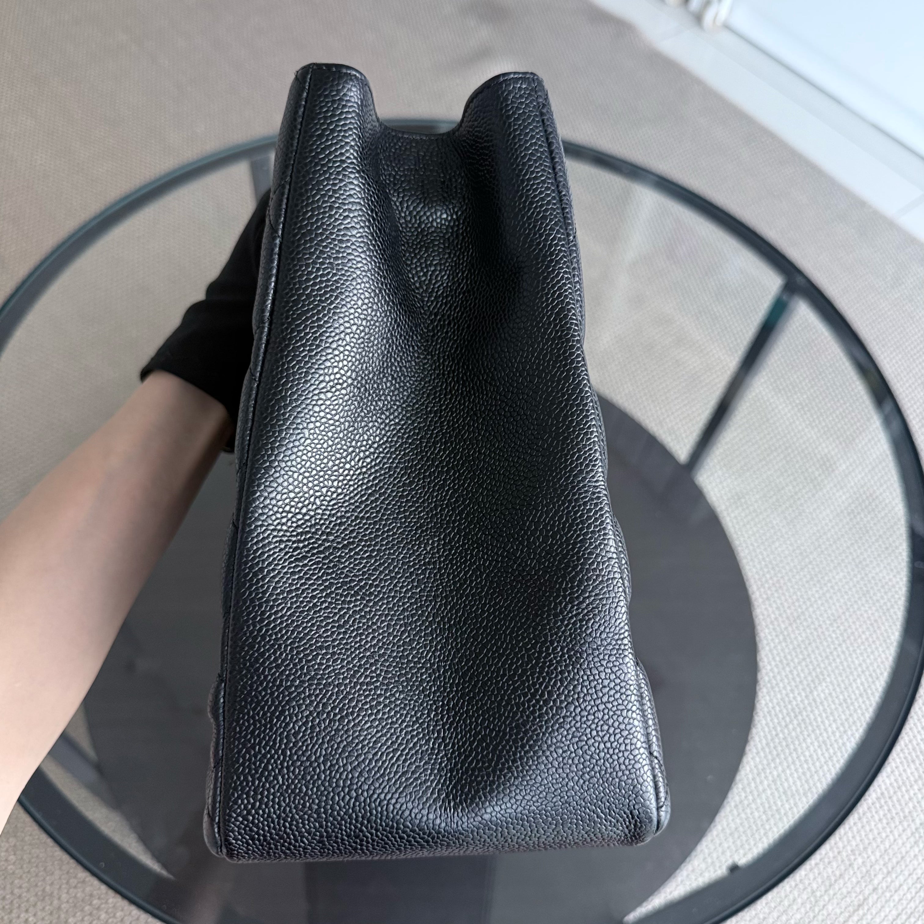 Chanel GST Grand Shopping Tote - Caviar Quilted Black Gold Hardware Series 11