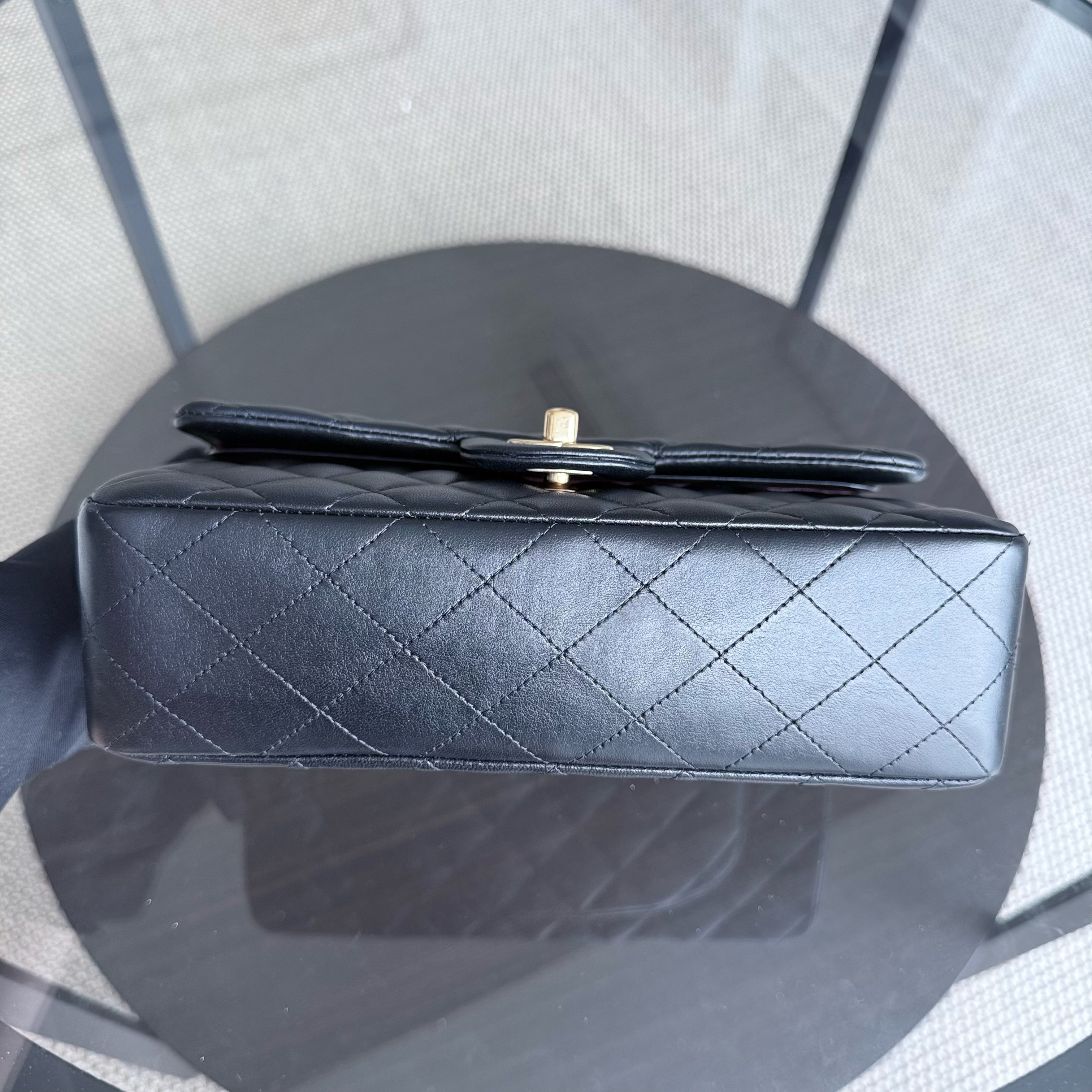 Chanel Classic Flap Small - 23CM Quilted Lambskin Black Gold Hardware Series 30