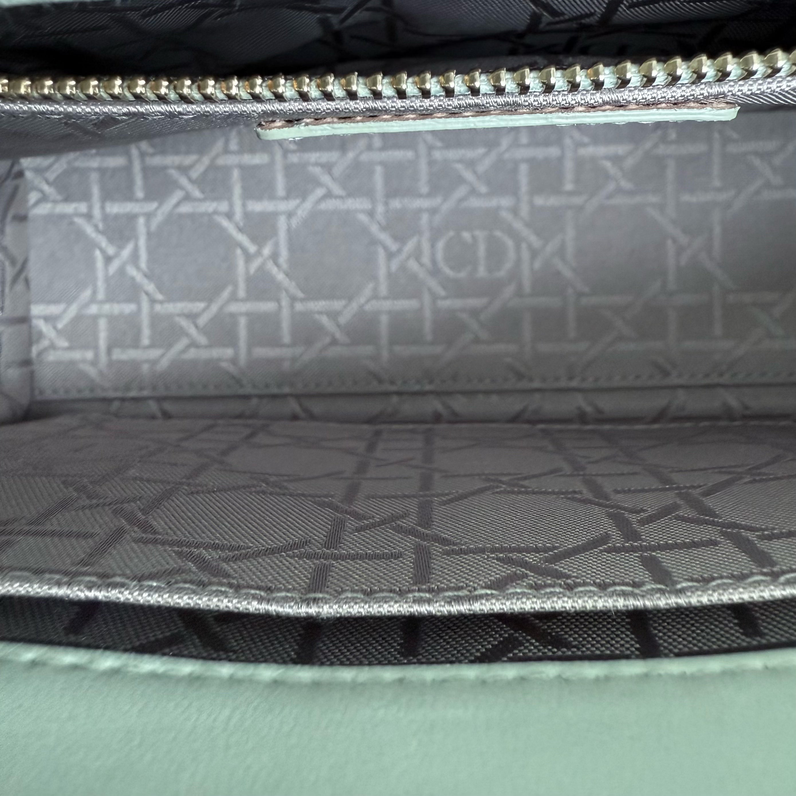 Dior Lady Small - Cannage Lambskin Light Mint Green Gold Hardware
