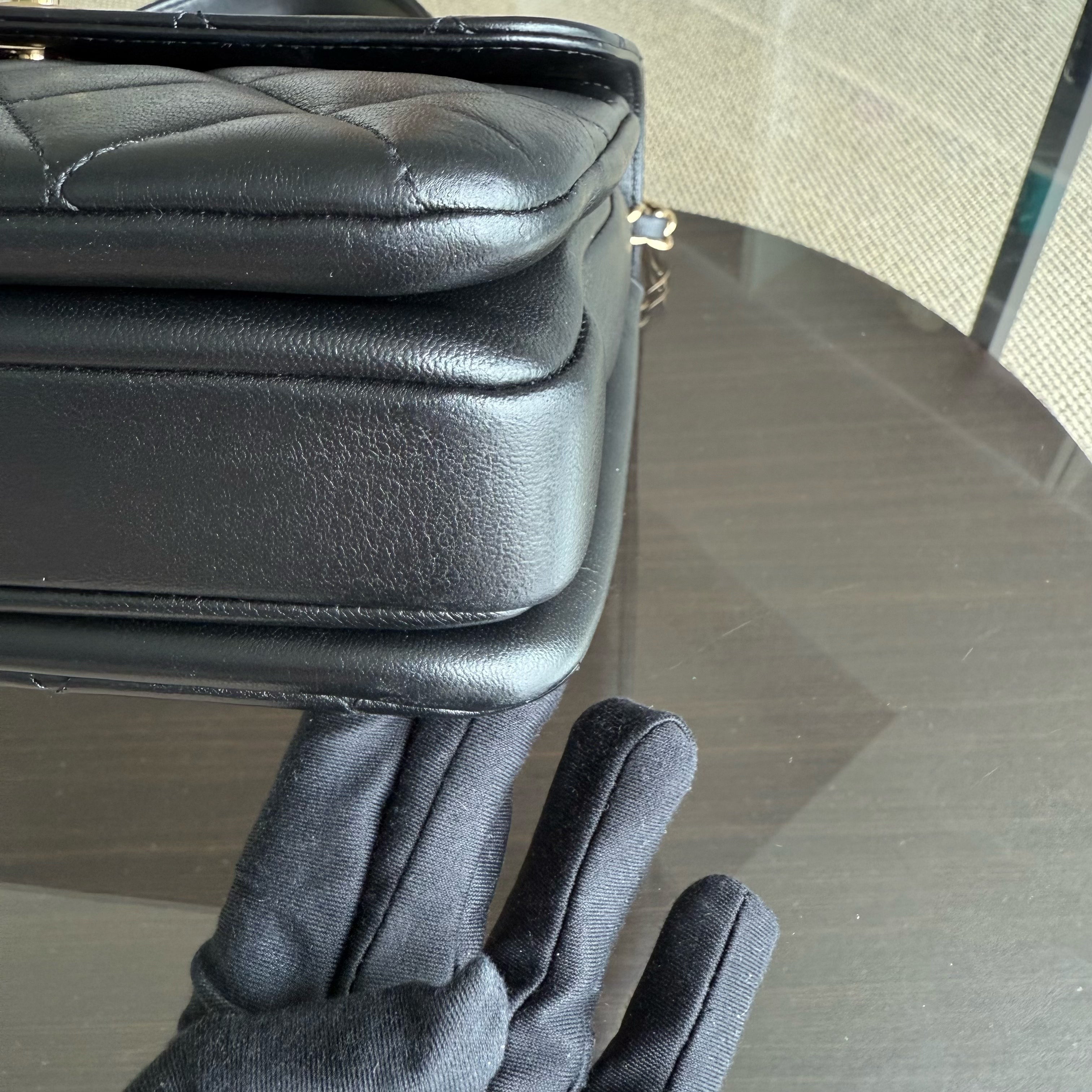 Chanel Trendy CC Small - Quilted Lambskin Black Gold Hardware Series 24