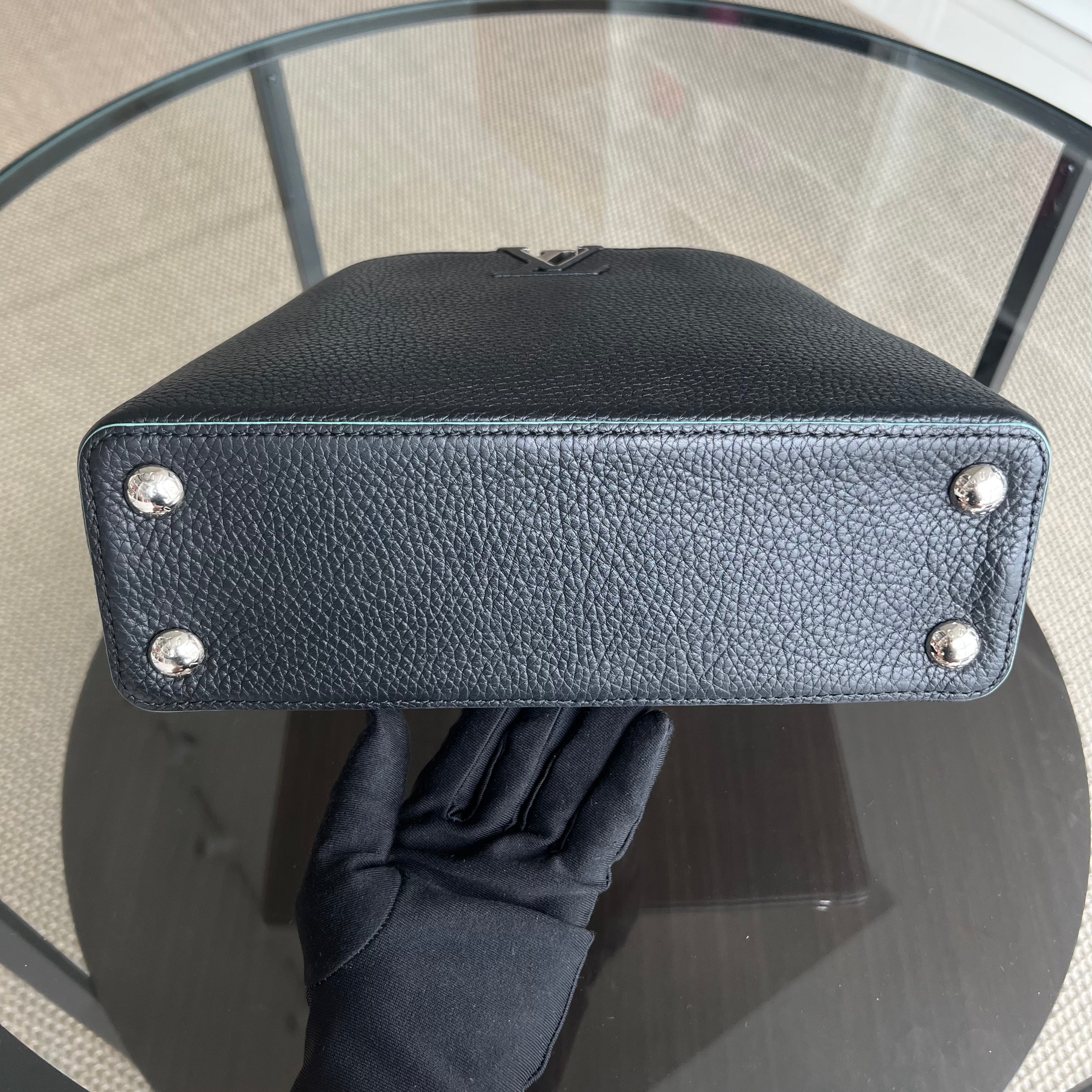 Louis Vuitton Capucines BB - Grained Calfskin Taurillon Noir Black Silver Hardware