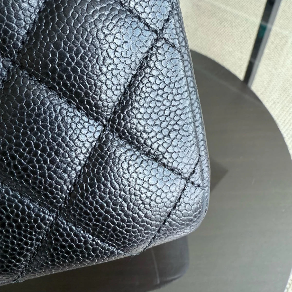 Chanel GST Grand Shopping Tote - Caviar Quilted Black Gold Hardware Series 14