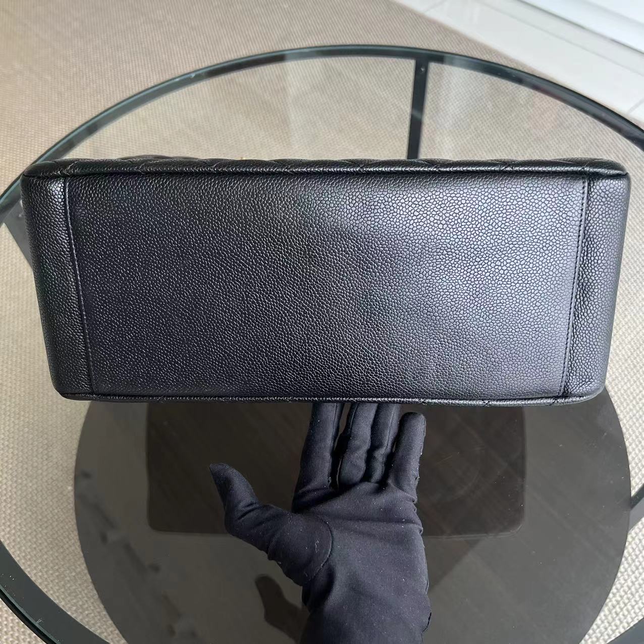 Caviar GST Grand Shopping Tote Quilted Black Golden Hardware Series 12