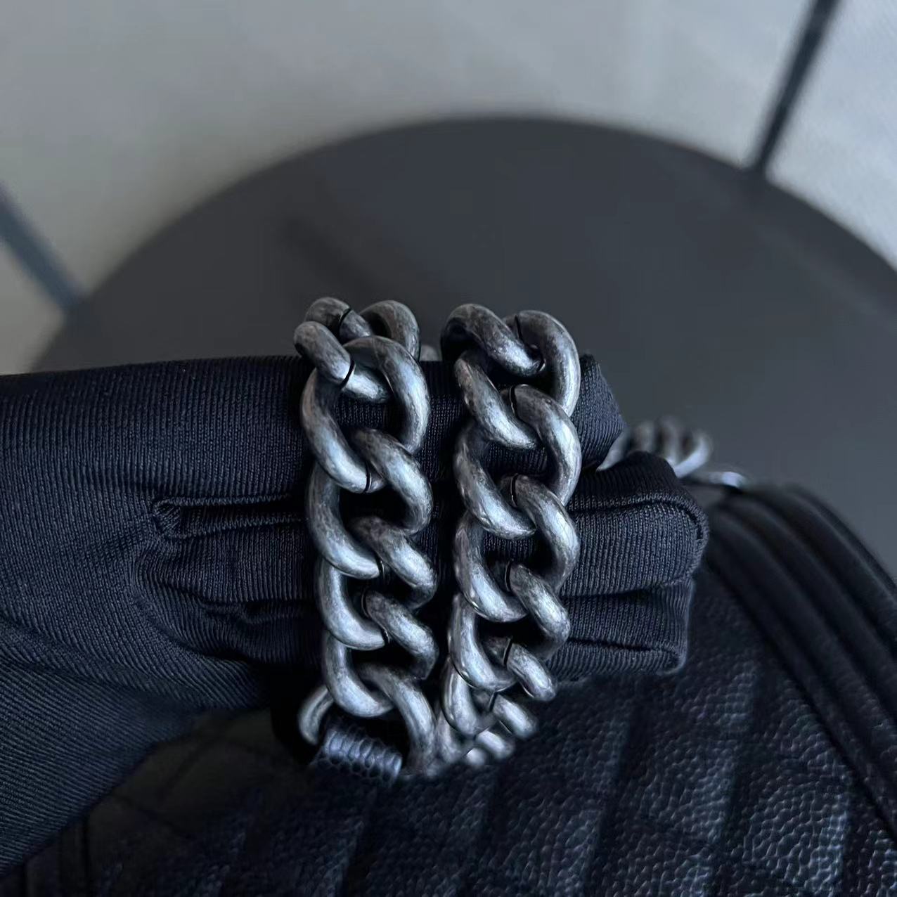 Chanel Boy Small - Caviar Quilted Grained Calfskin Black Ruthenium Silver Hardware Series 19