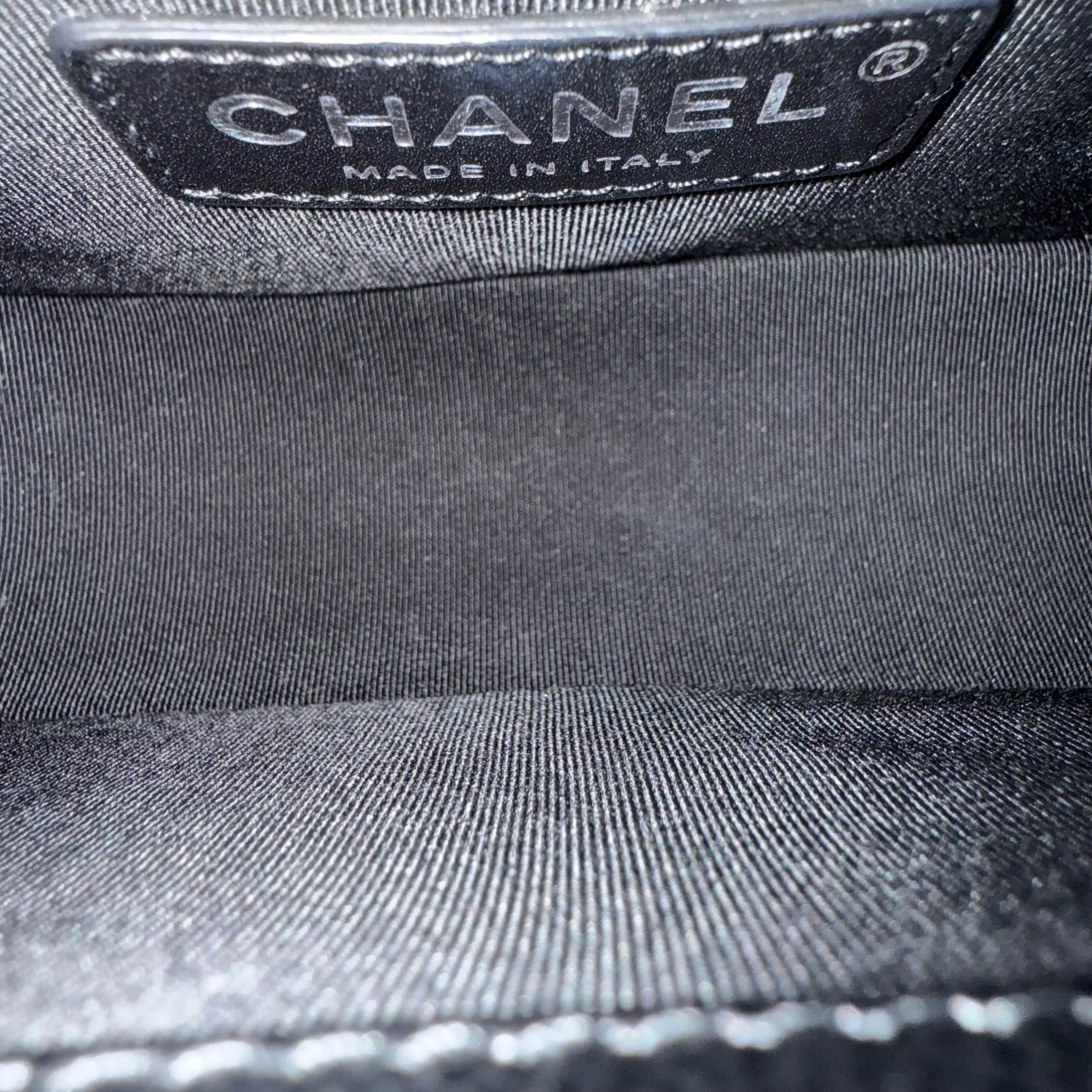 Chanel Boy Small - Caviar 20CM Quilted Black Ruthenium Silver Hardware Series 25