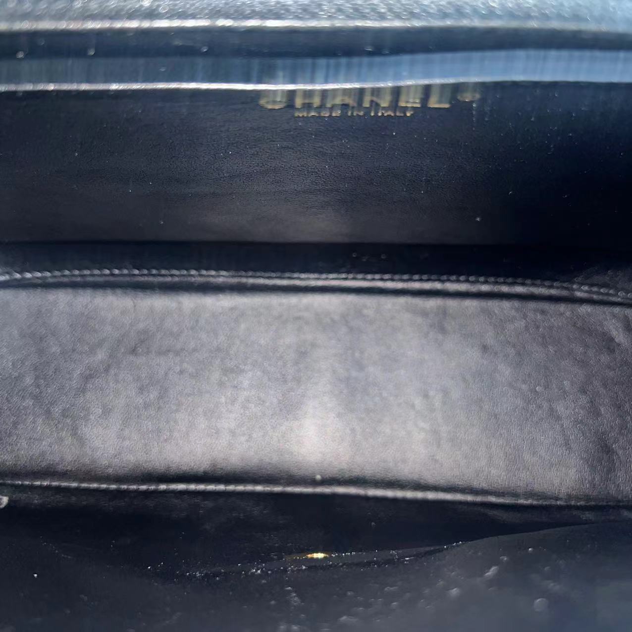 Chanel Classic Caviar Jumbo Classic Flap Quilted Grained Calfskin Black Golden Hardware Series 12