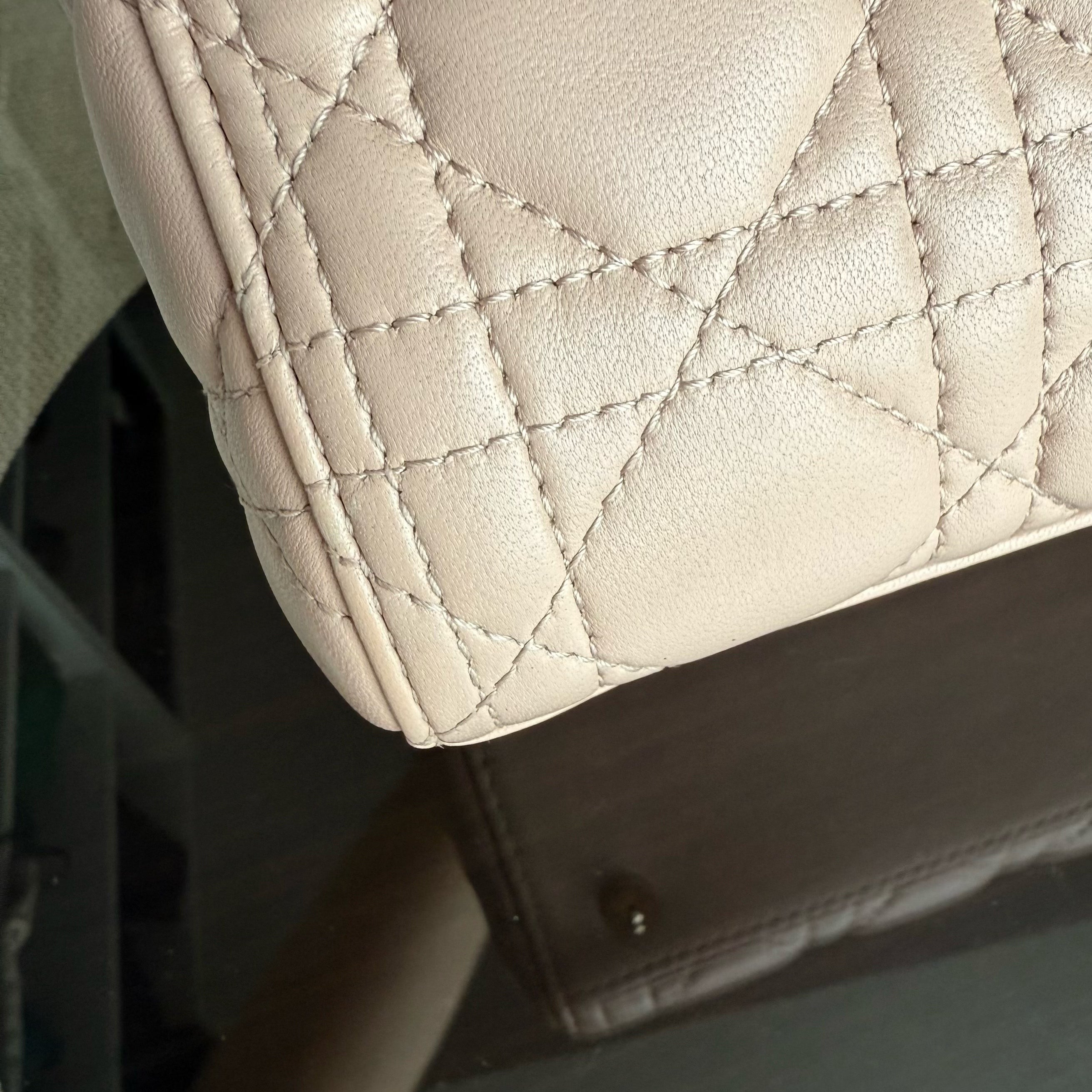 Dior Lady Medium - Cannage Lambskin Light Beige Blush Gold Hardware