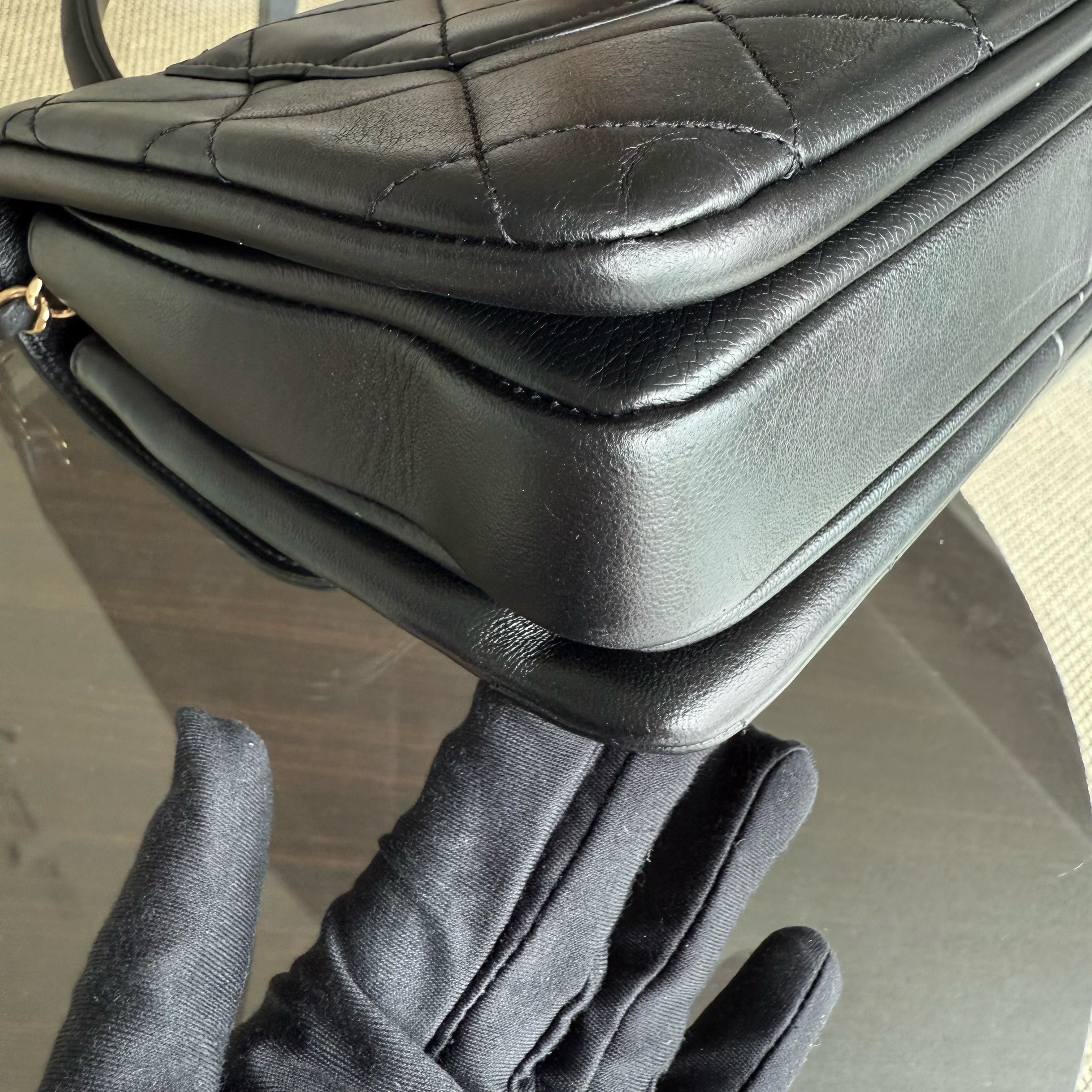 Chanel Trendy CC Small - Quilted Lambskin Black Gold Hardware Series 24